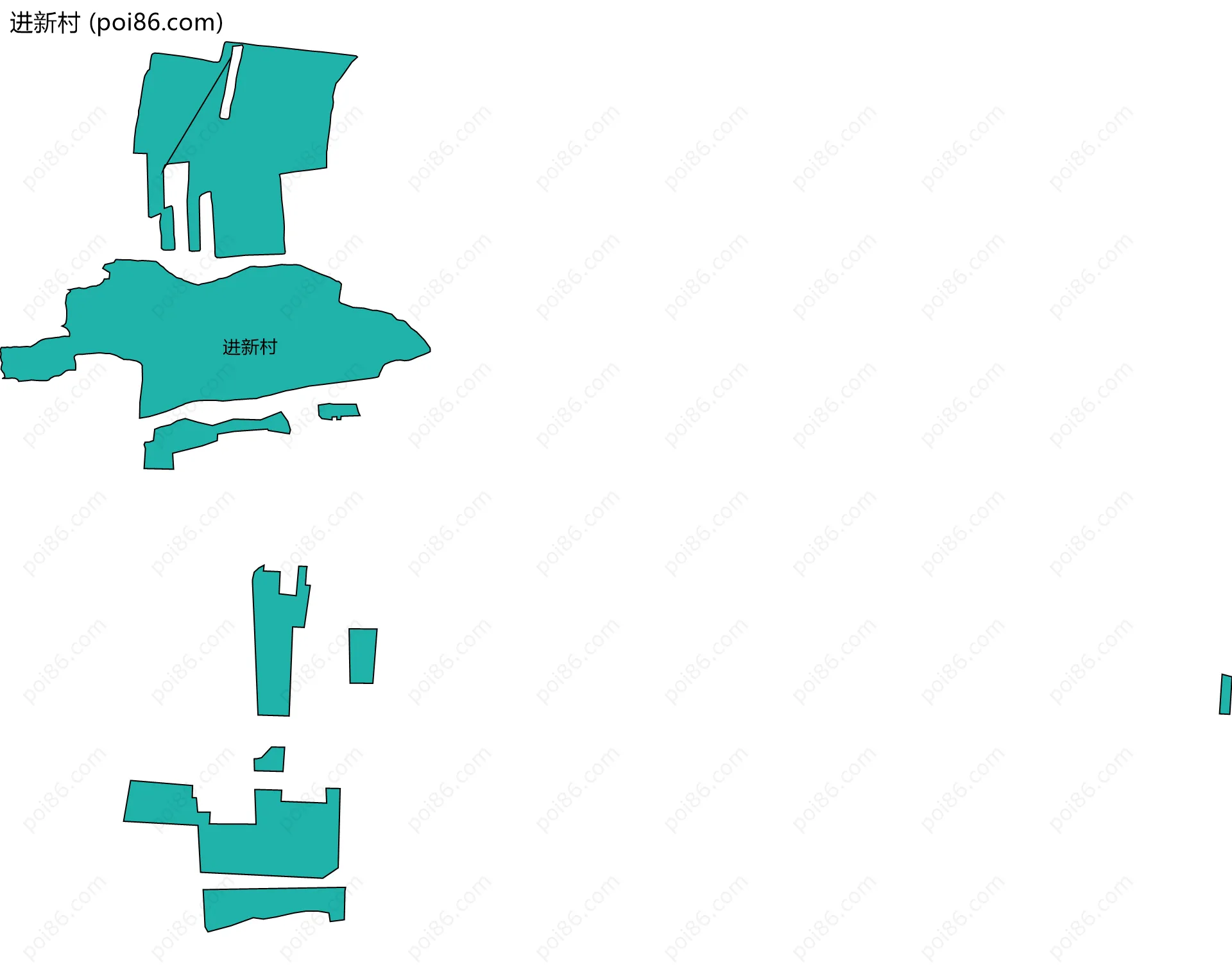进新村边界地图