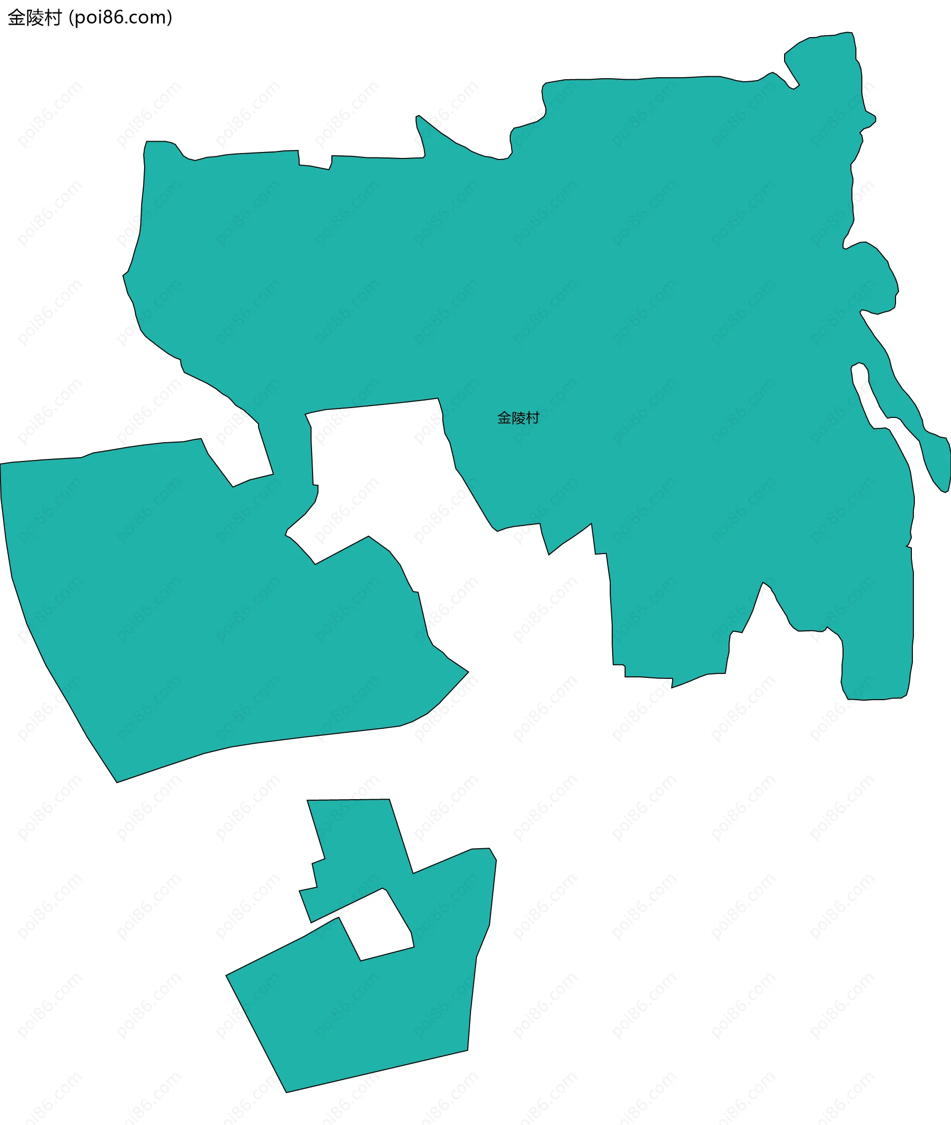 金陵村边界地图