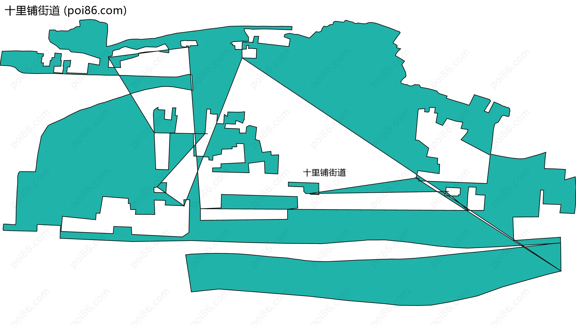 十里铺街道边界地图