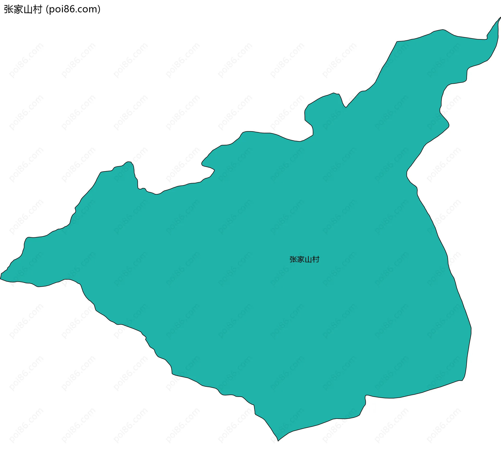 张家山村边界地图