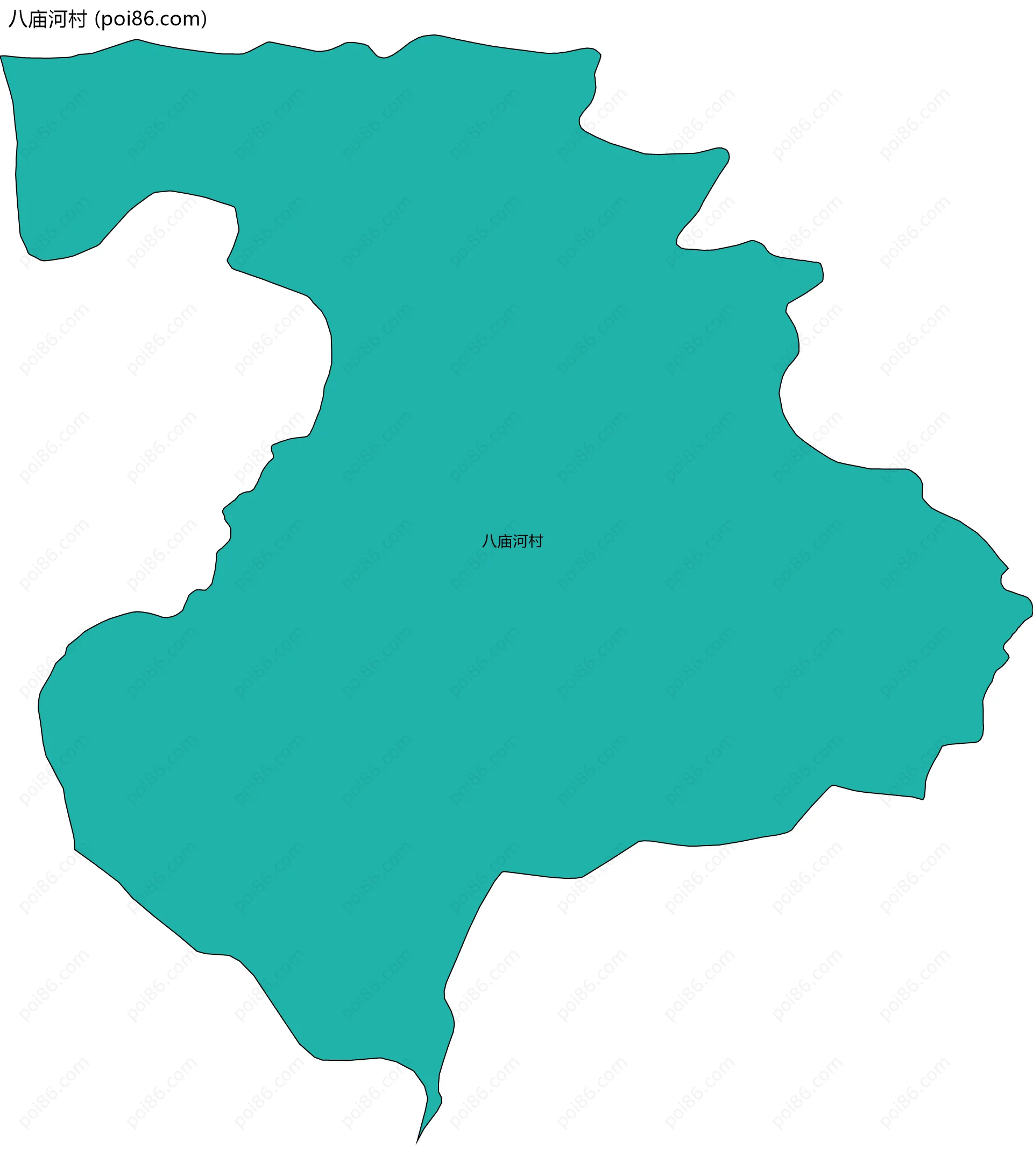 八庙河村边界地图