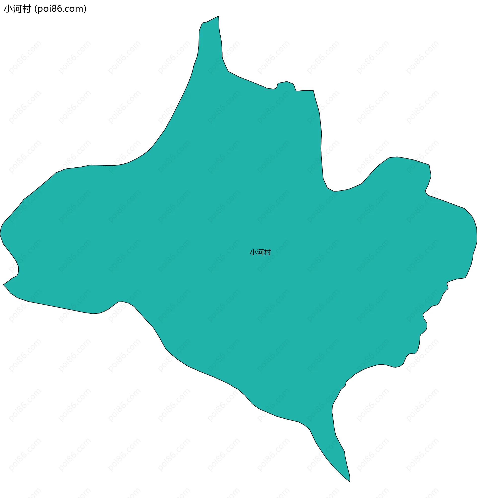 小河村边界地图