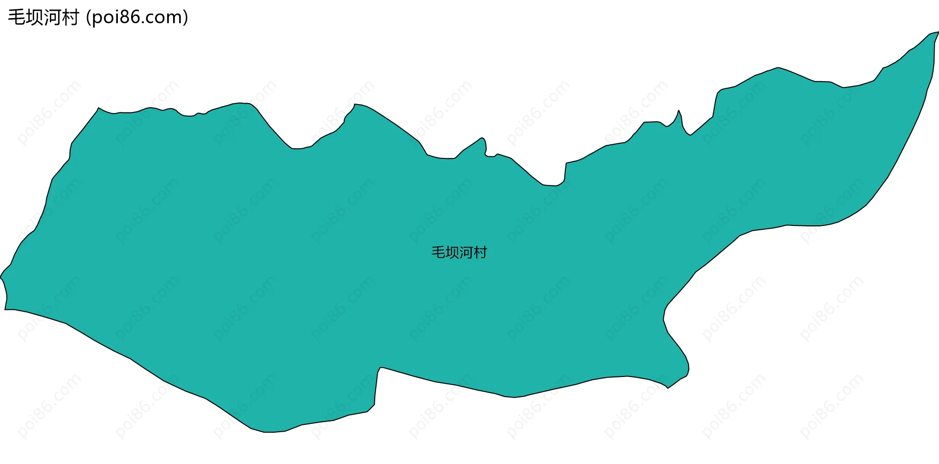 毛坝河村边界地图