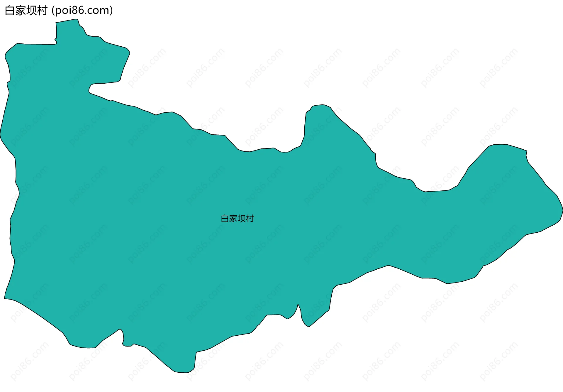 白家坝村边界地图