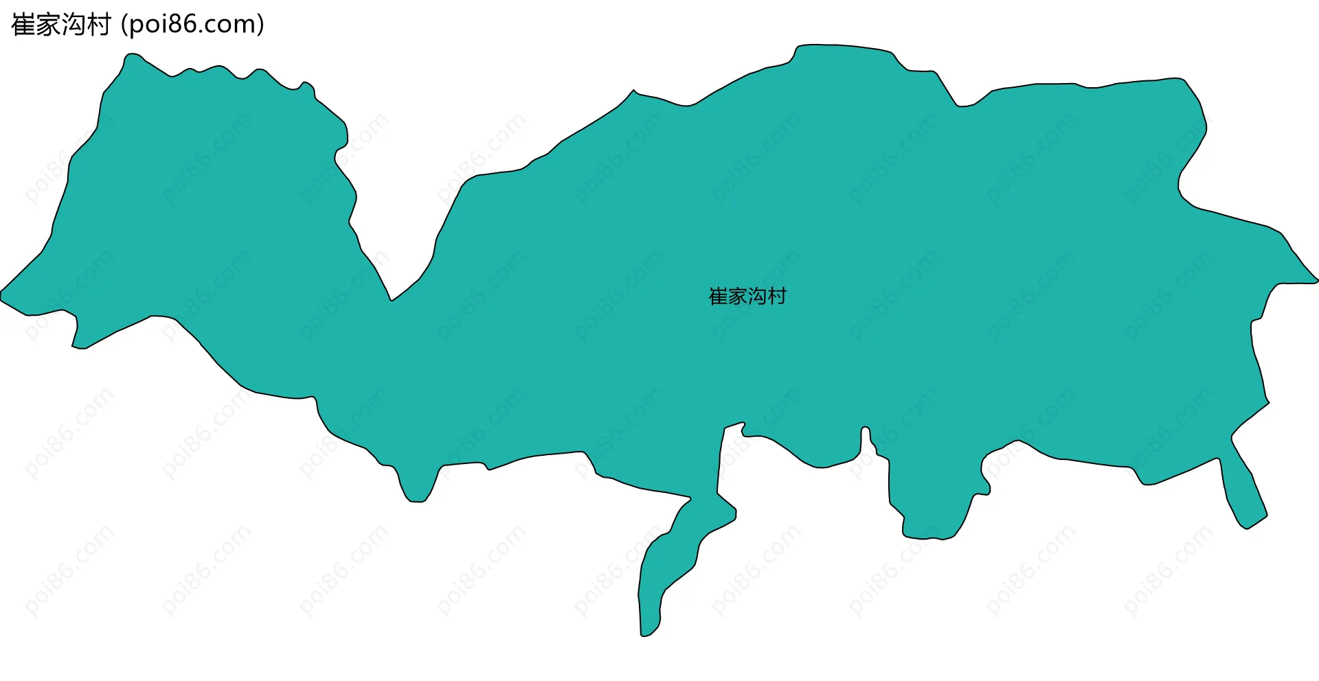 崔家沟村边界地图