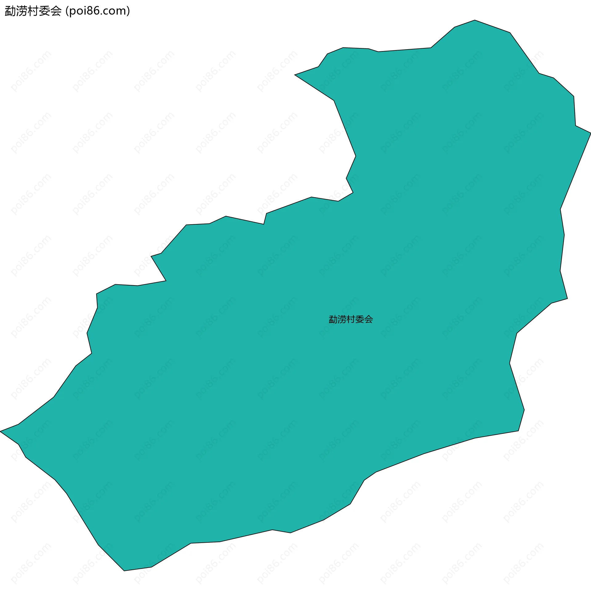 勐涝村委会边界地图