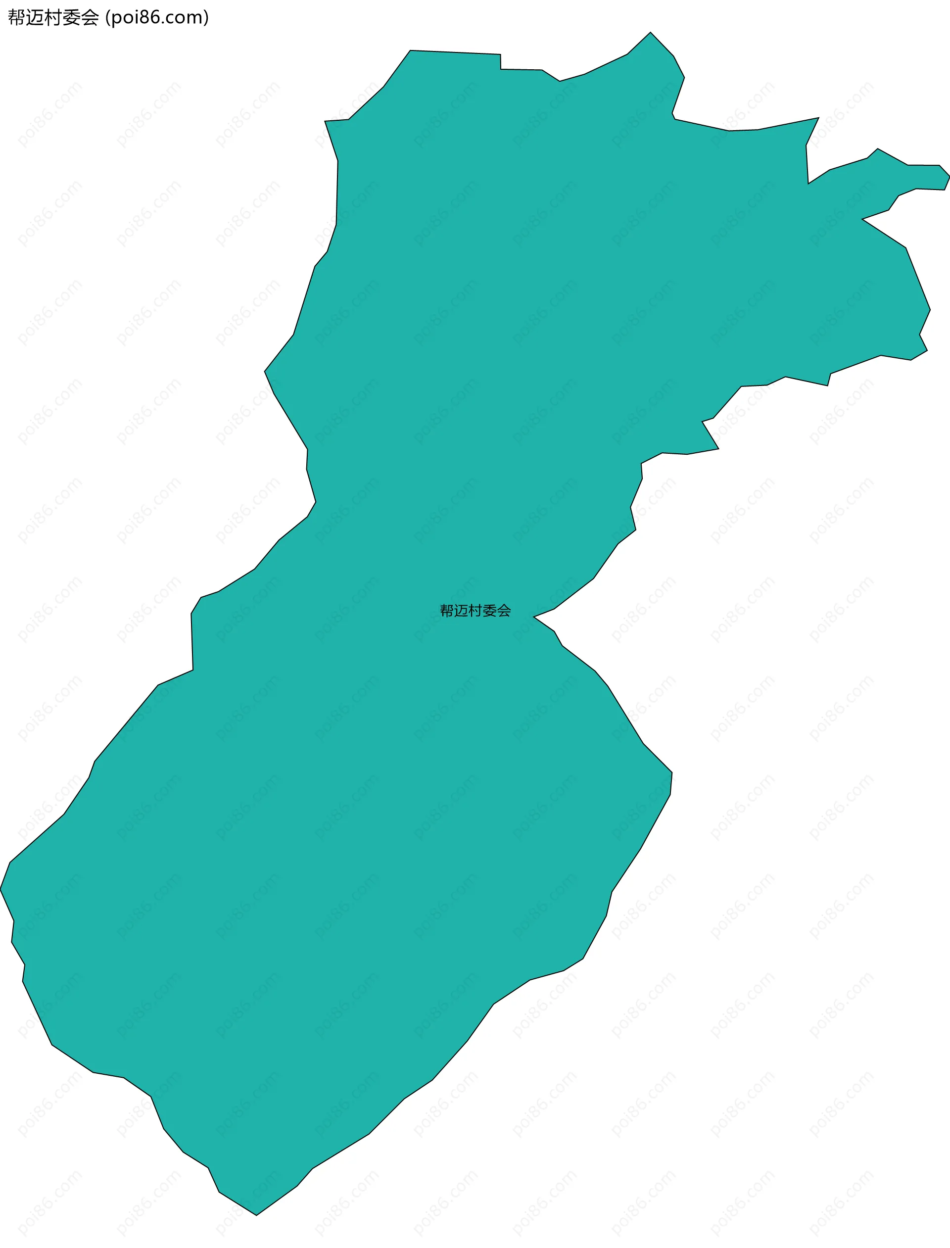 帮迈村委会边界地图