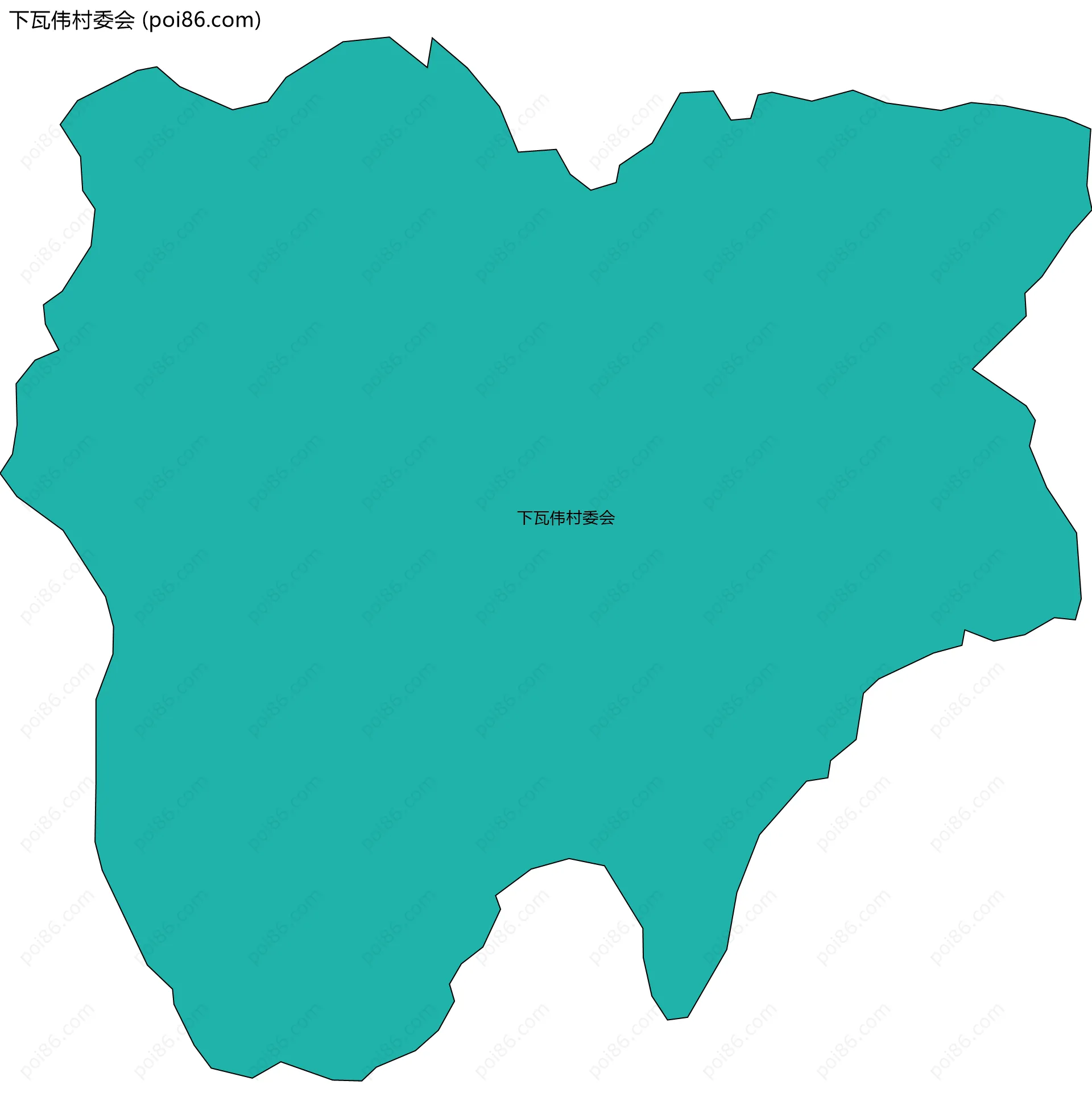 下瓦伟村委会边界地图