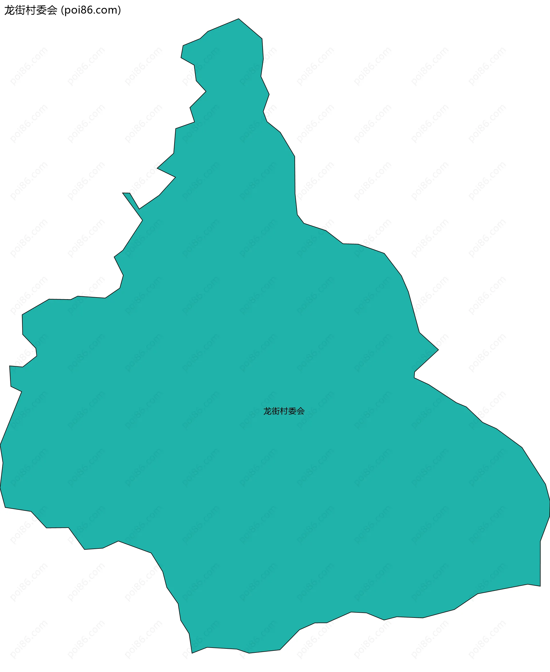 龙街村委会边界地图