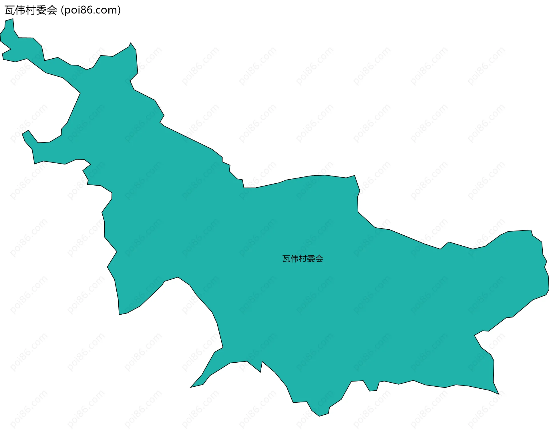 瓦伟村委会边界地图