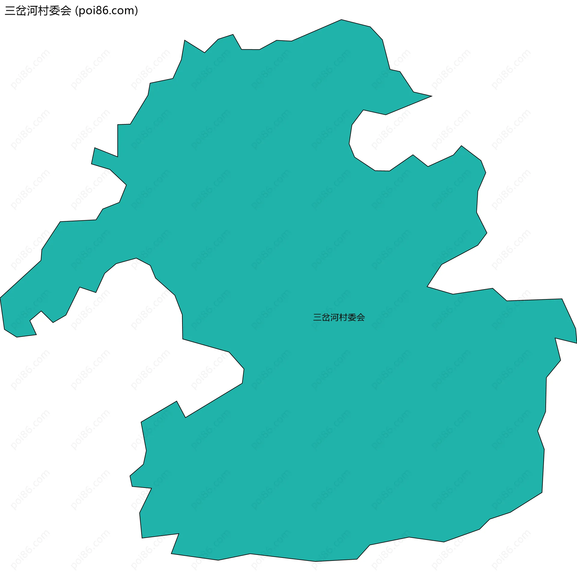 三岔河村委会边界地图