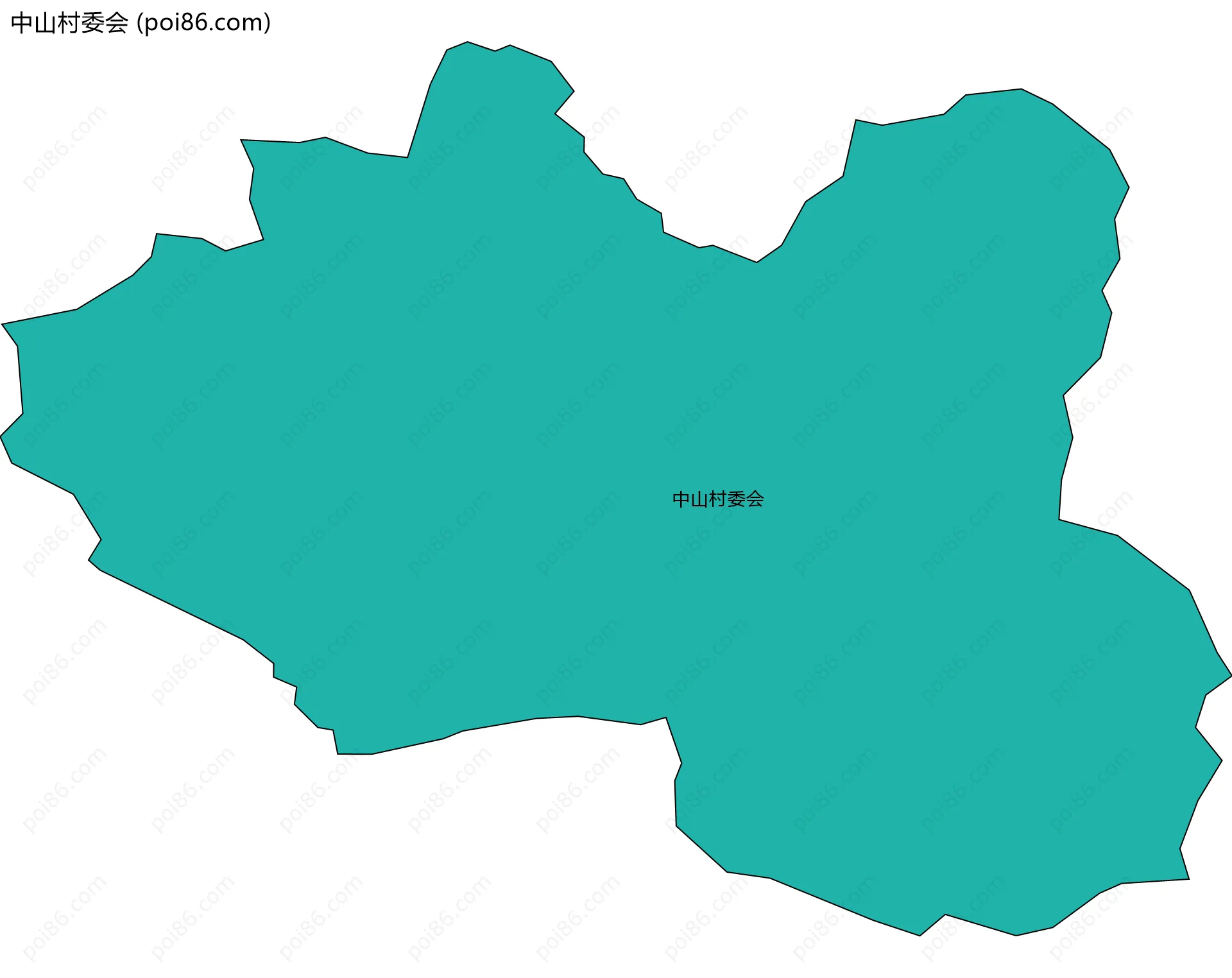 中山村委会边界地图