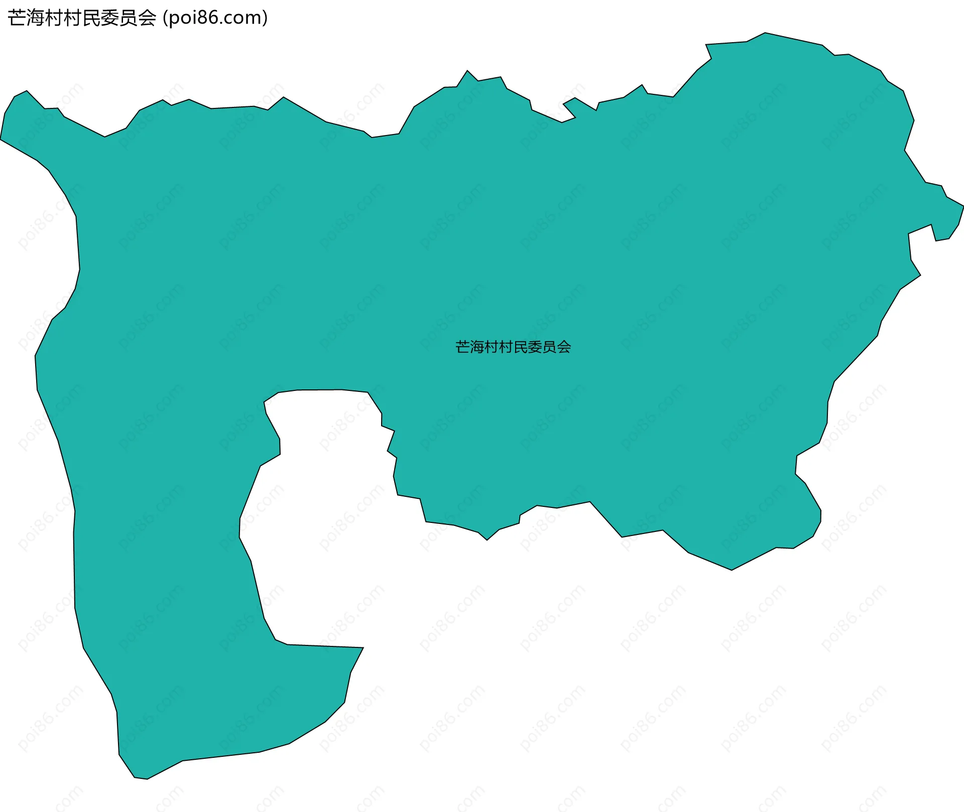 芒海村村民委员会边界地图