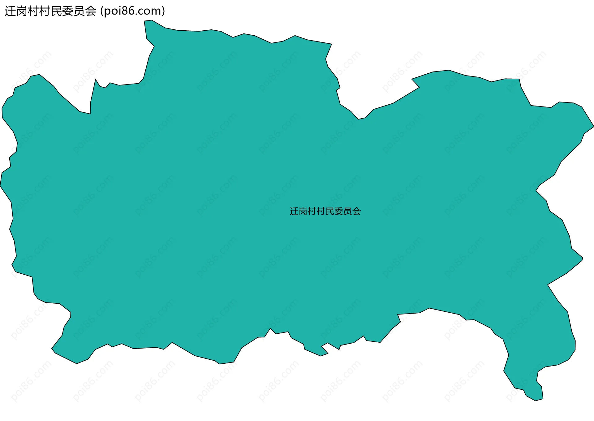 迁岗村村民委员会边界地图