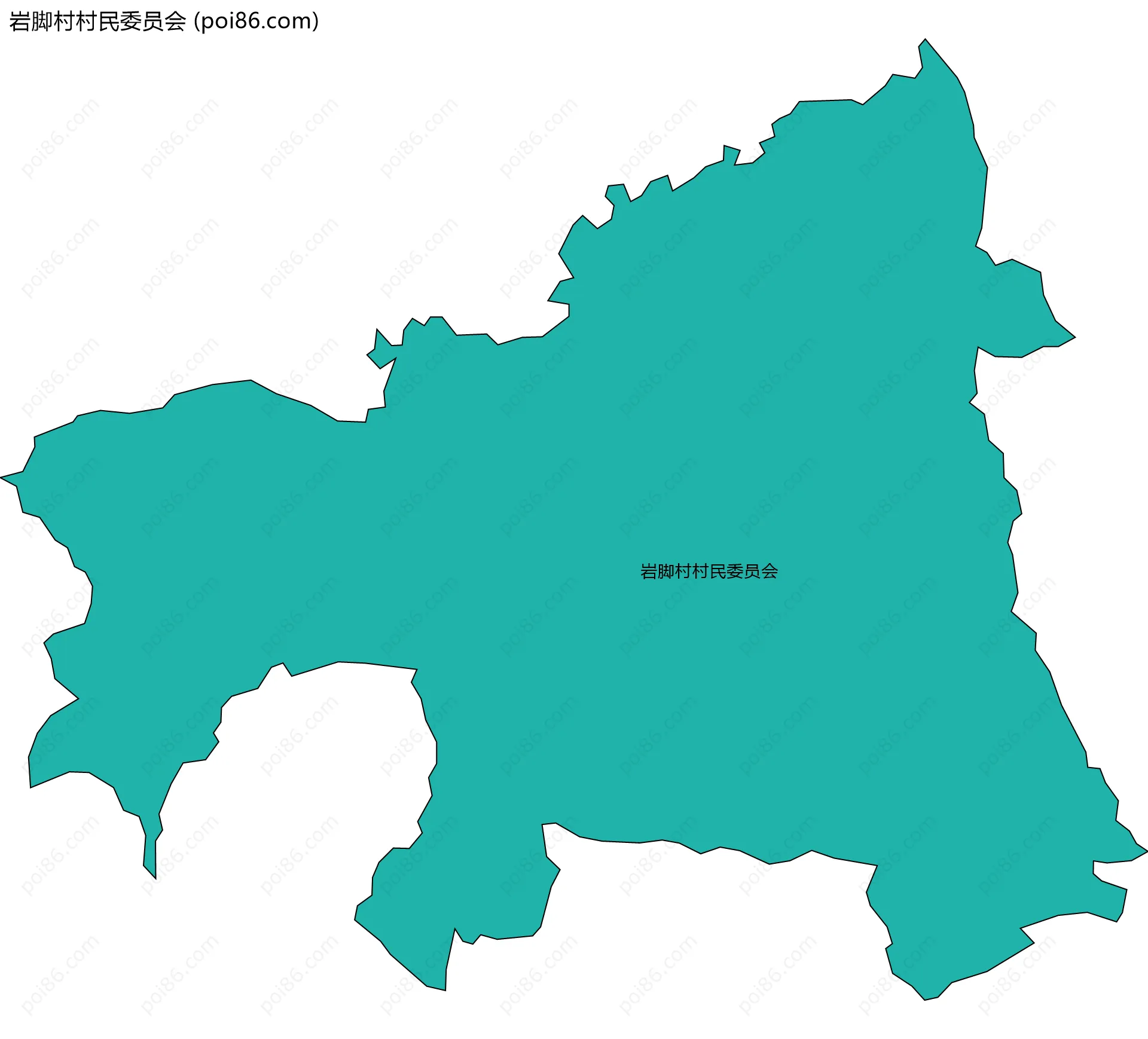 岩脚村村民委员会边界地图