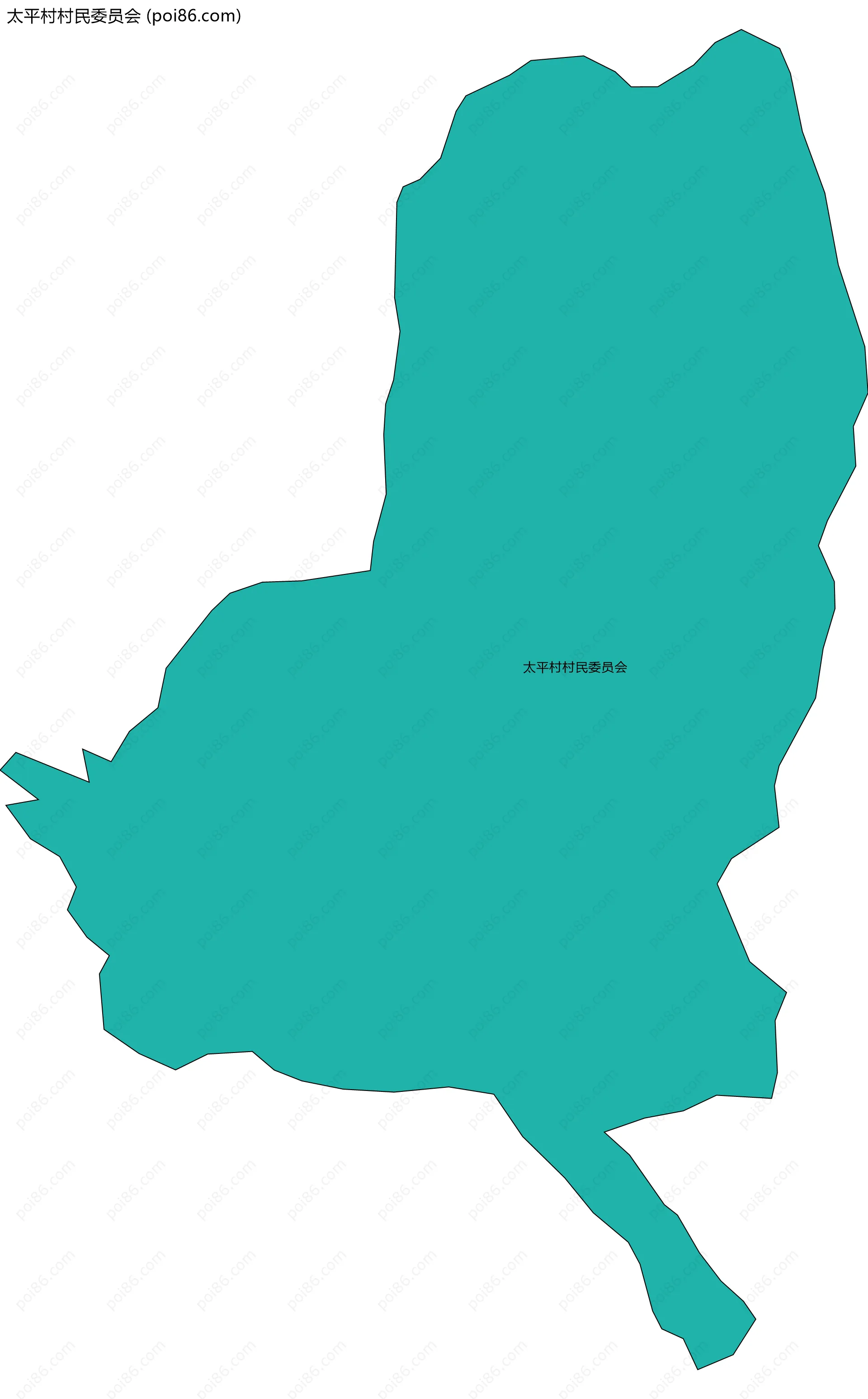太平村村民委员会边界地图