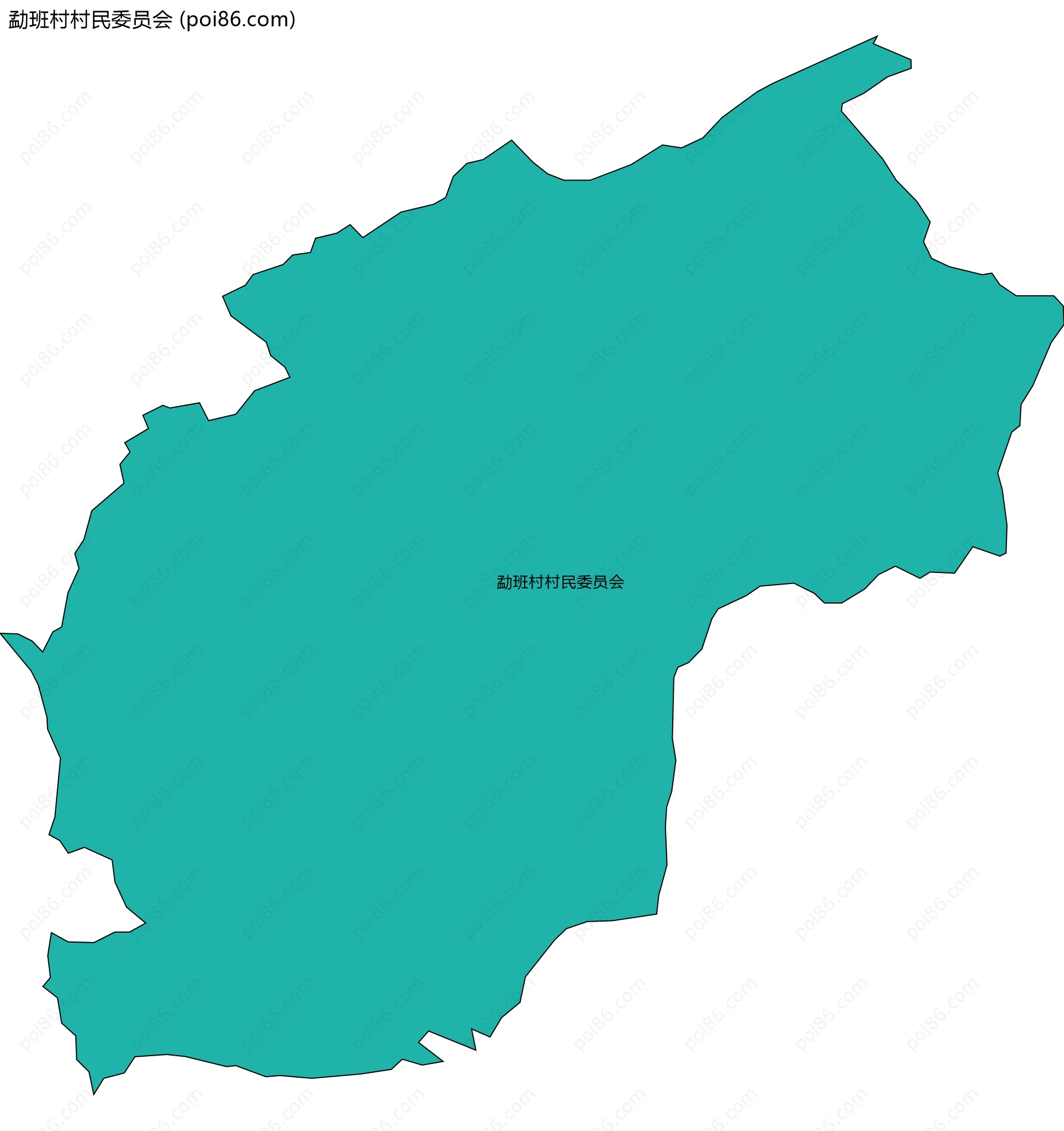 勐班村村民委员会边界地图