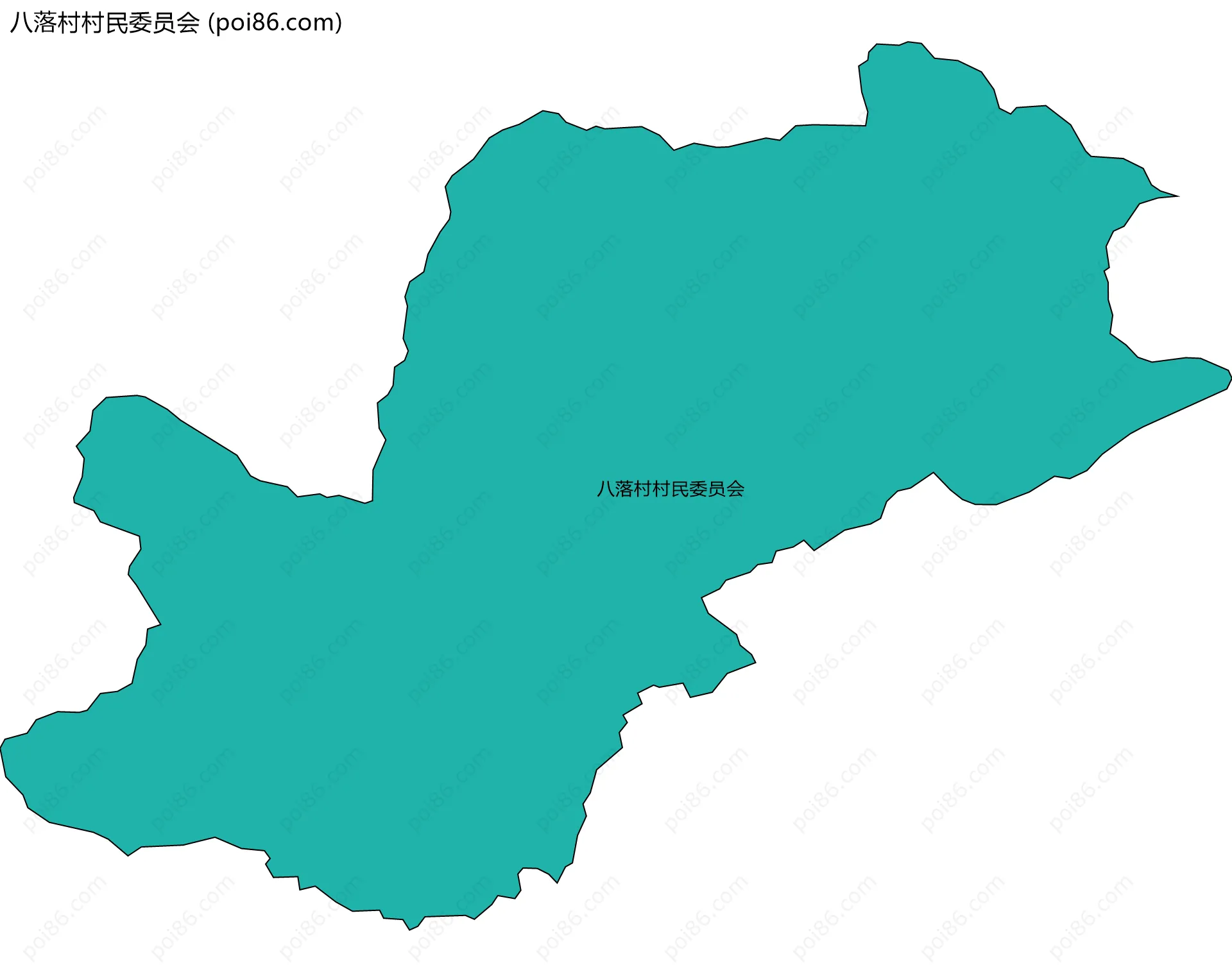 八落村村民委员会边界地图