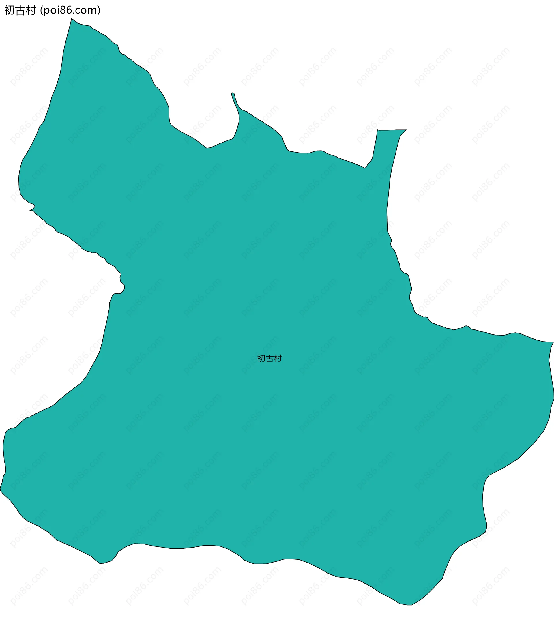 初古村边界地图