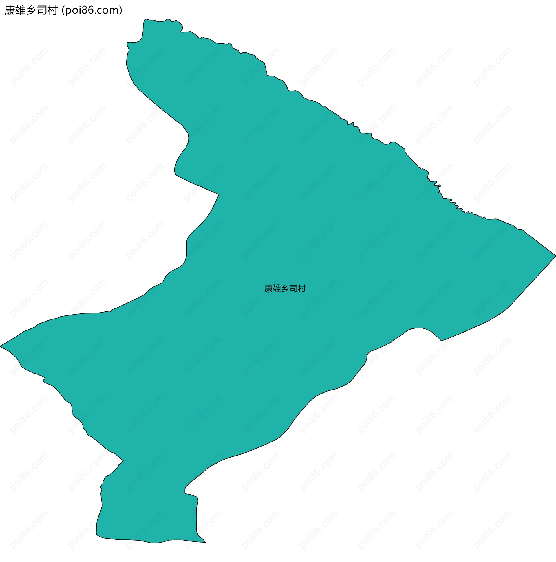 康雄乡司村边界地图