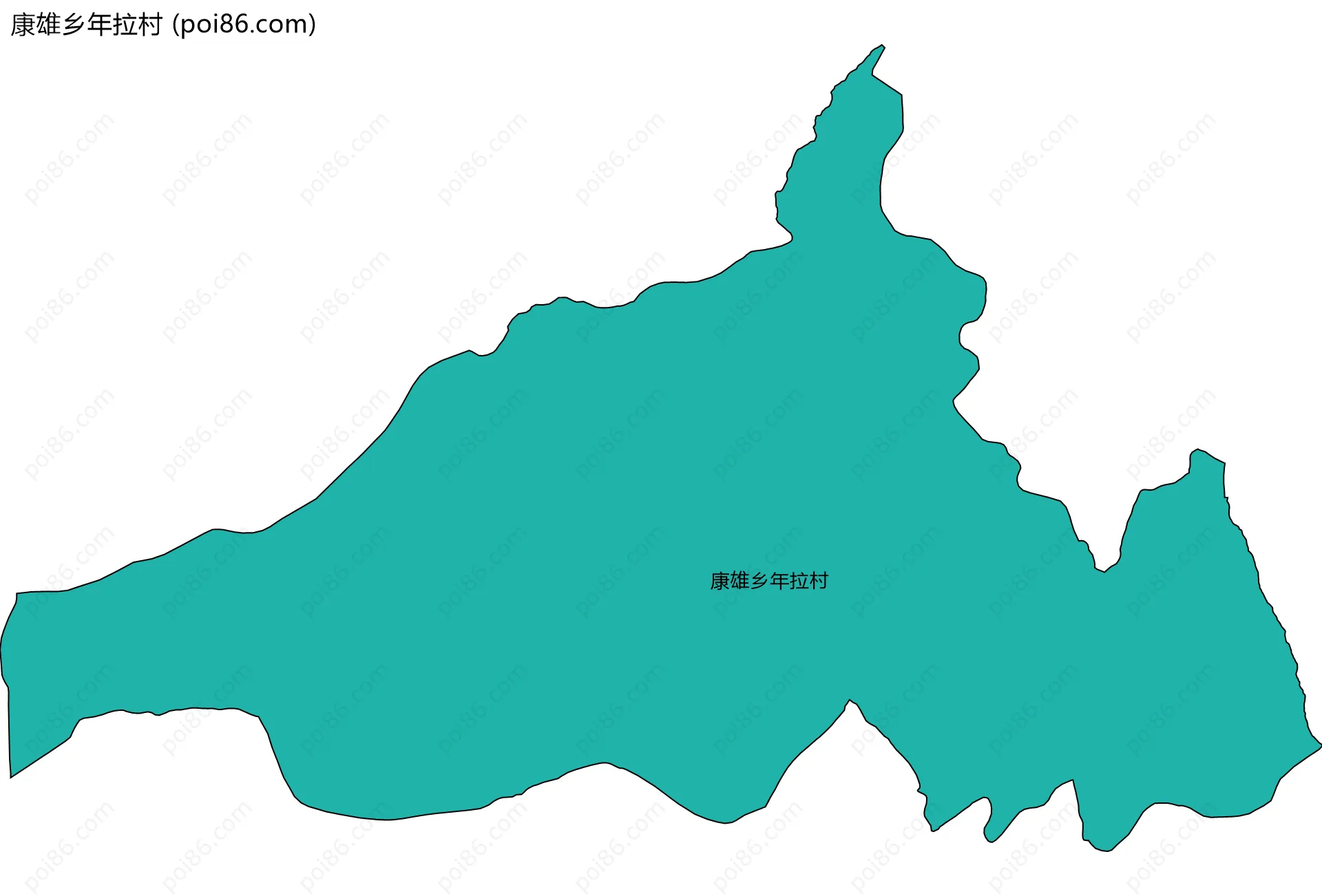 康雄乡年拉村边界地图