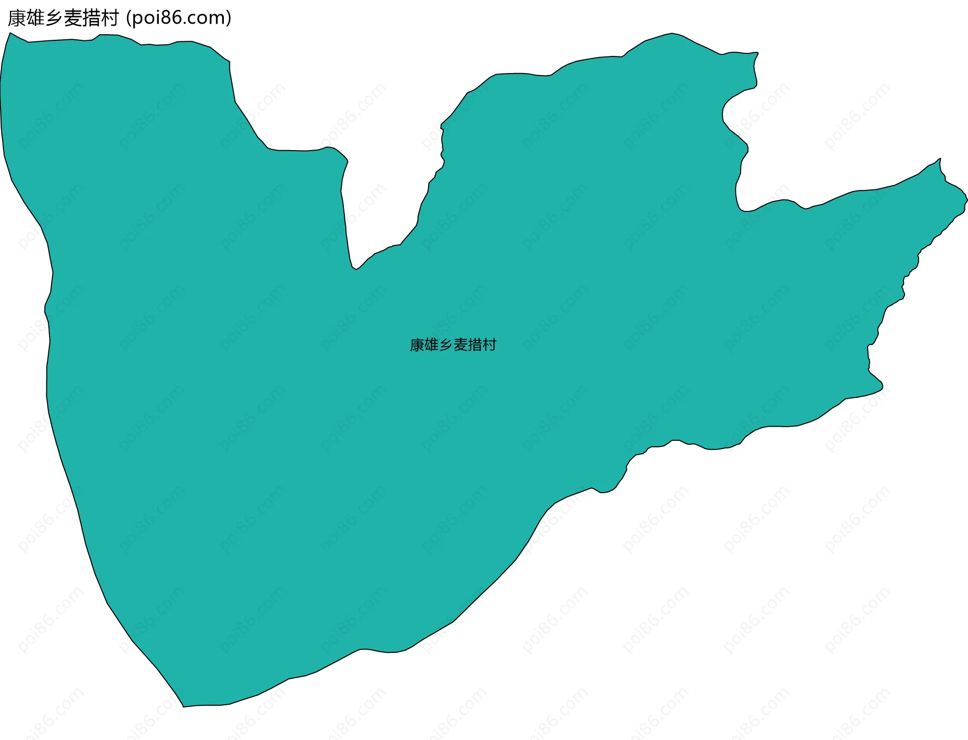 康雄乡麦措村边界地图