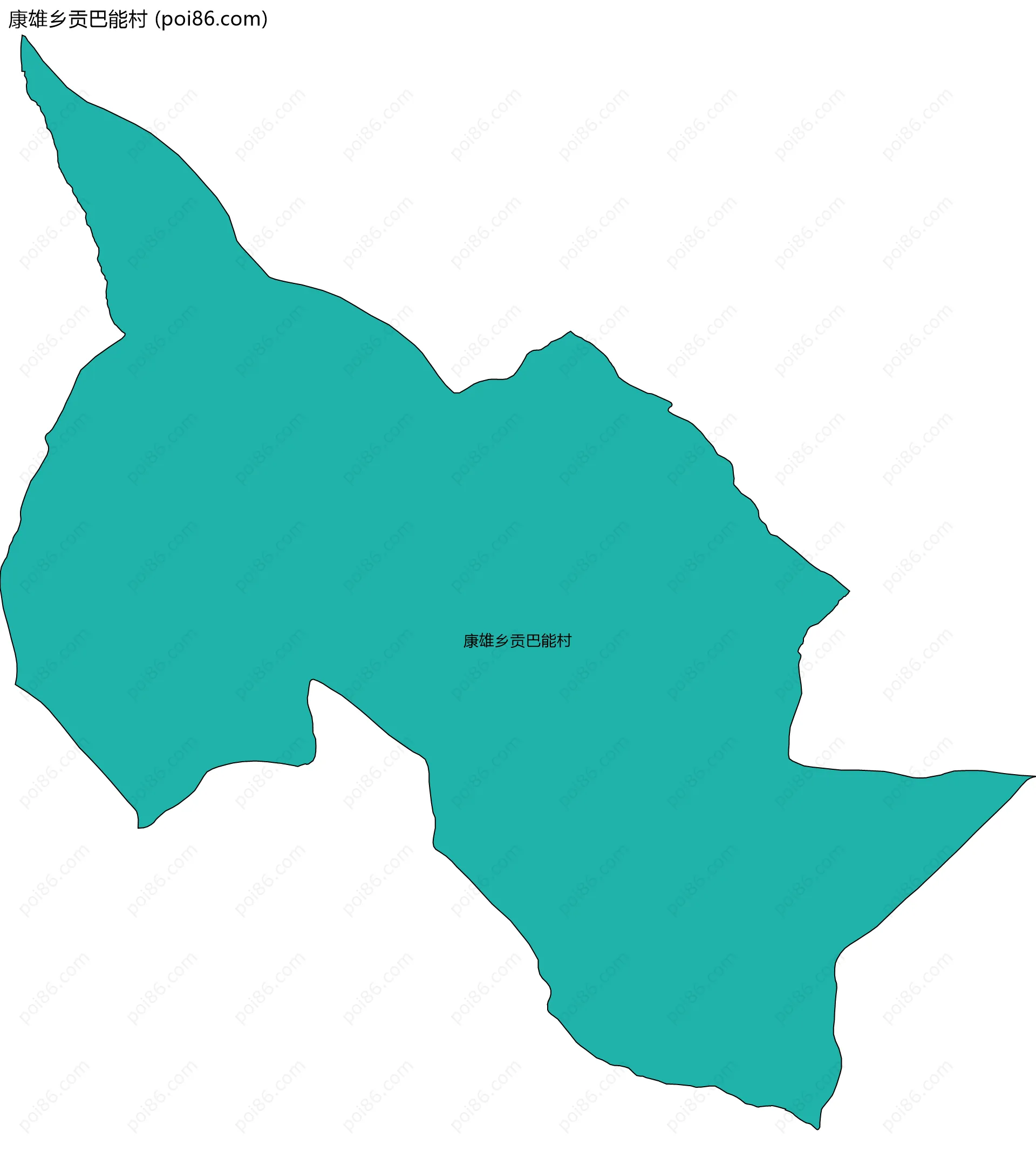 康雄乡贡巴能村边界地图