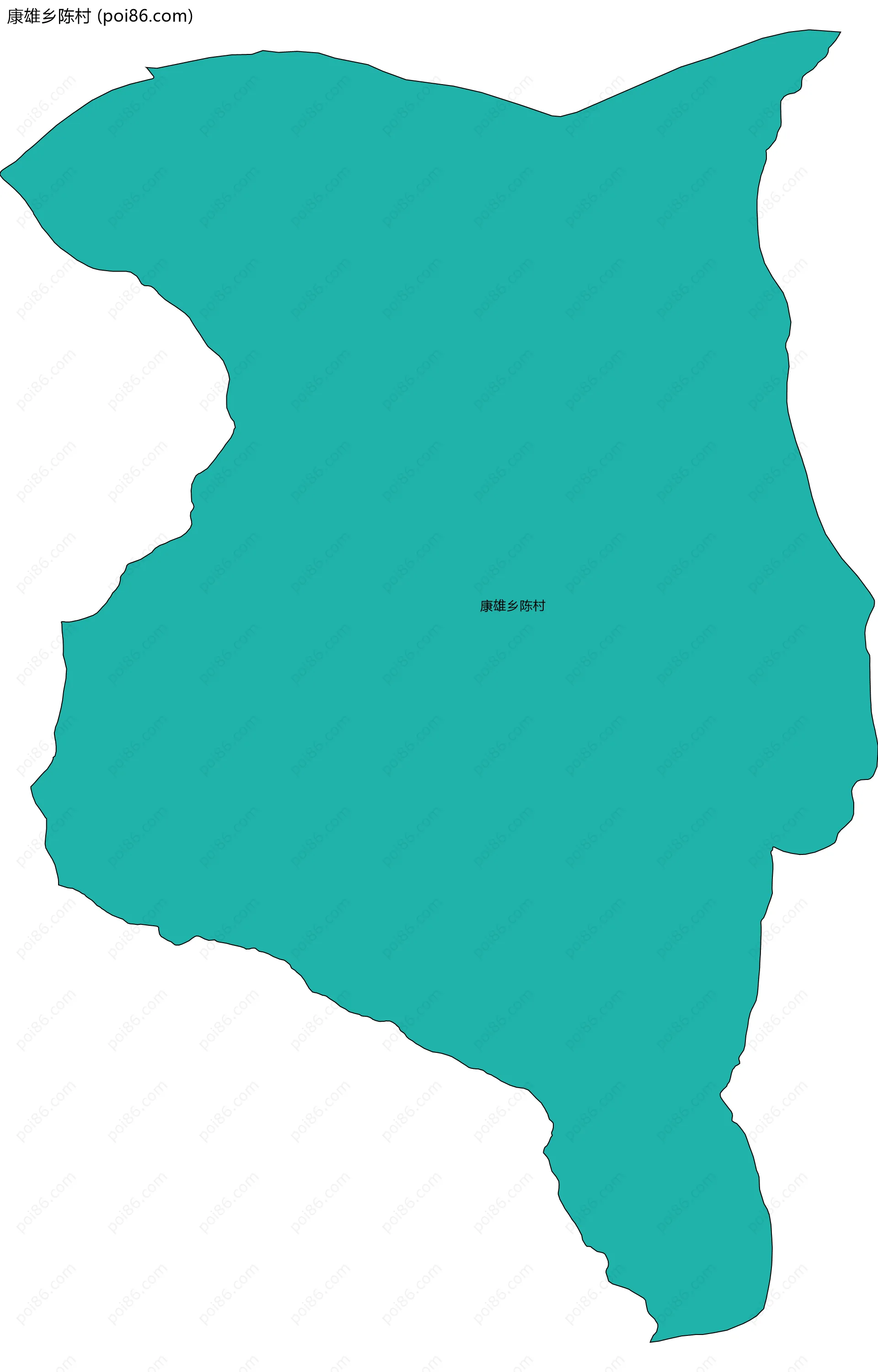 康雄乡陈村边界地图