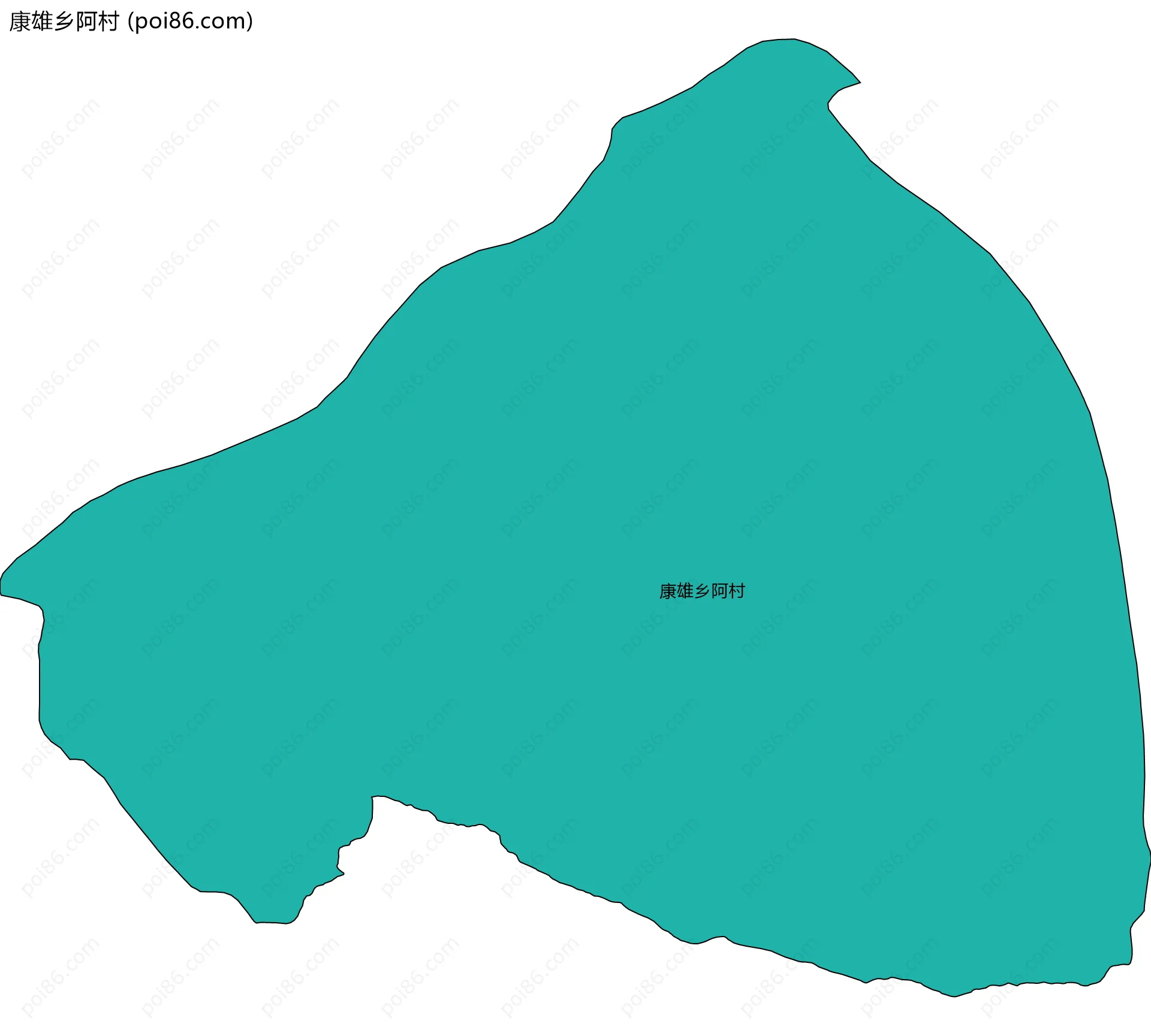 康雄乡阿村边界地图