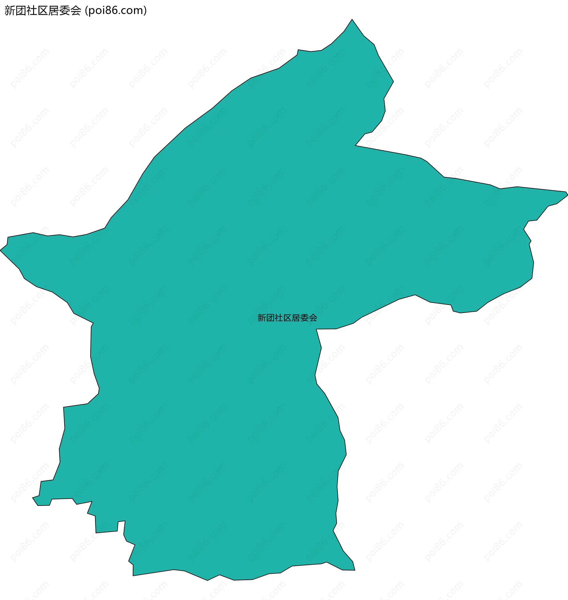 新团社区居委会边界地图