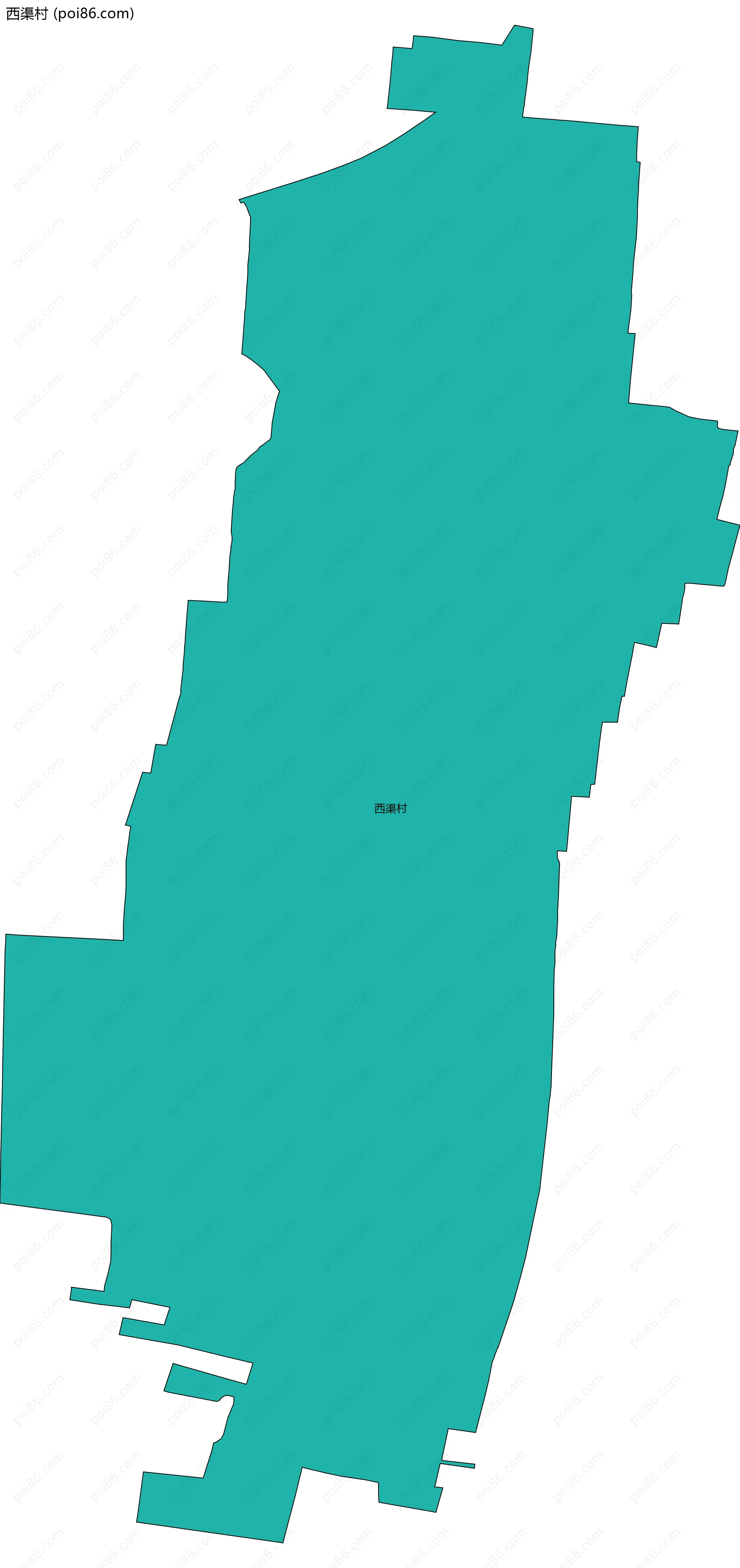 西渠村边界地图