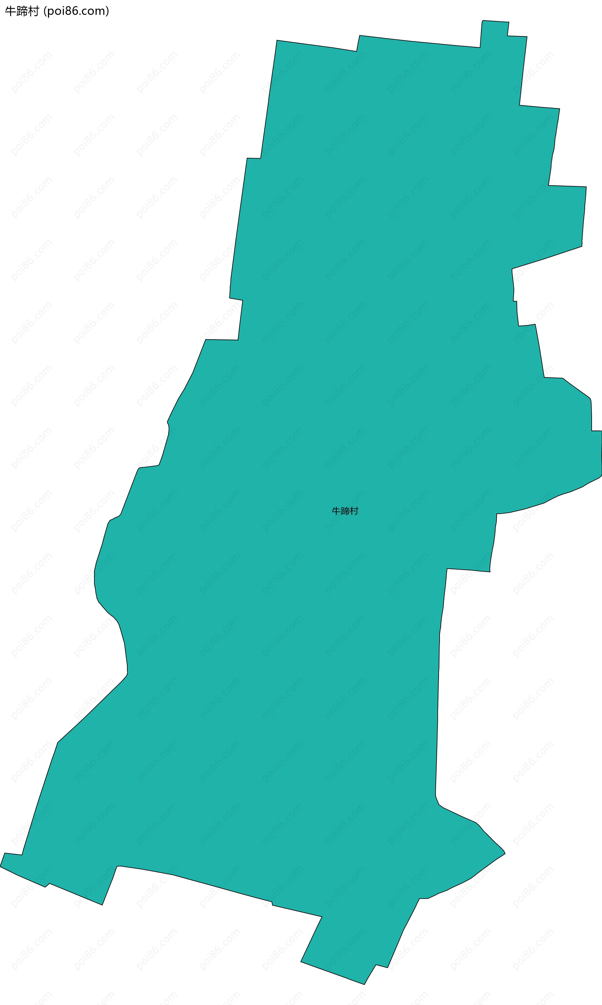 牛蹄村边界地图