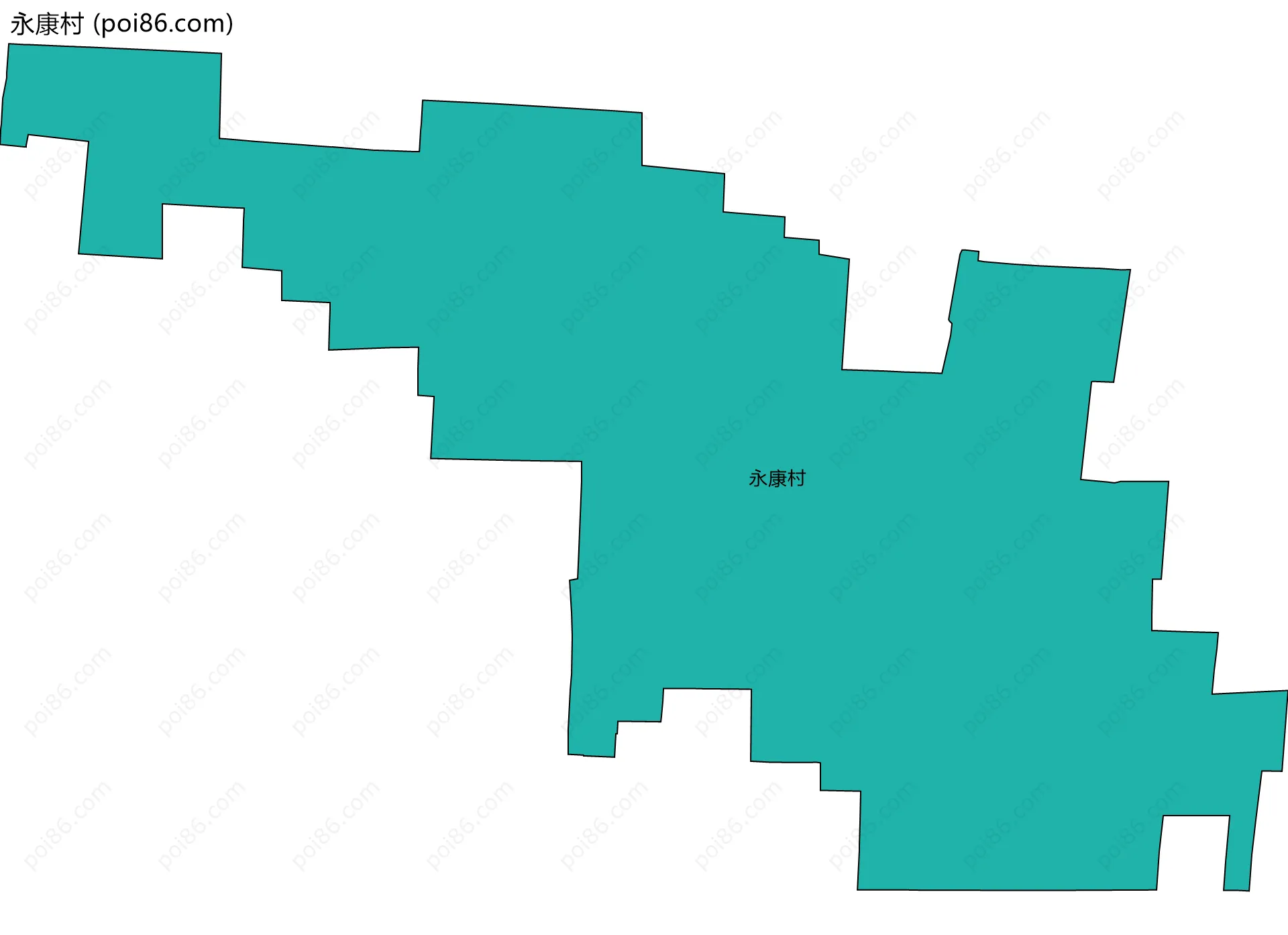 永康村边界地图