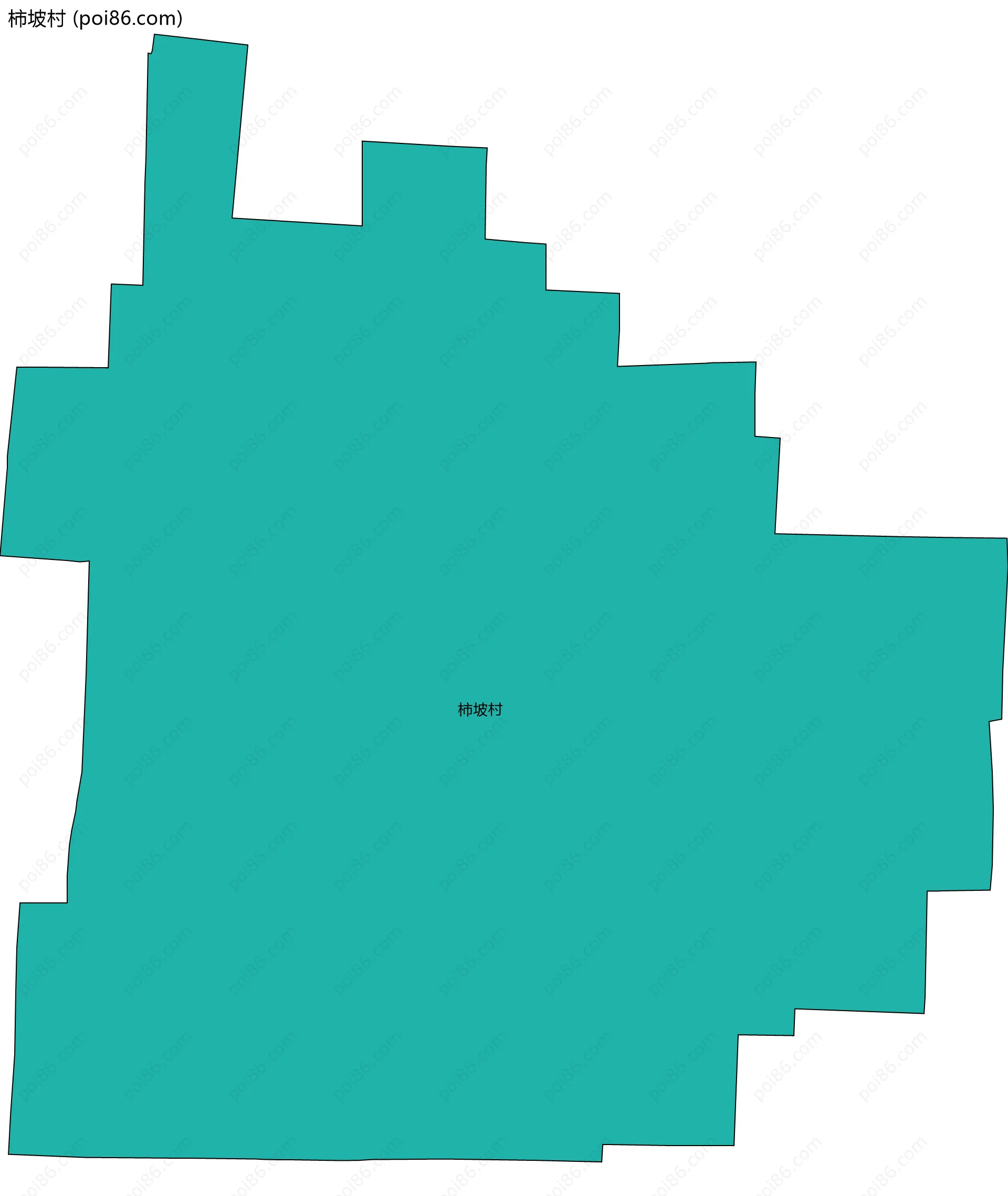 柿坡村边界地图