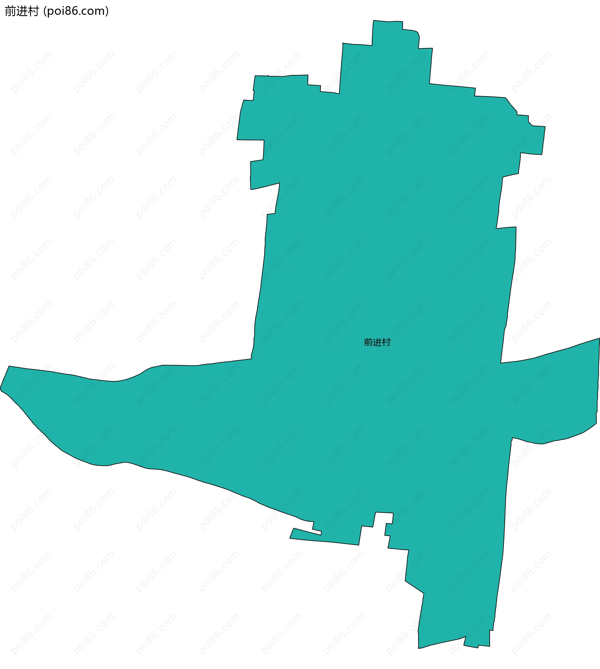 前进村边界地图