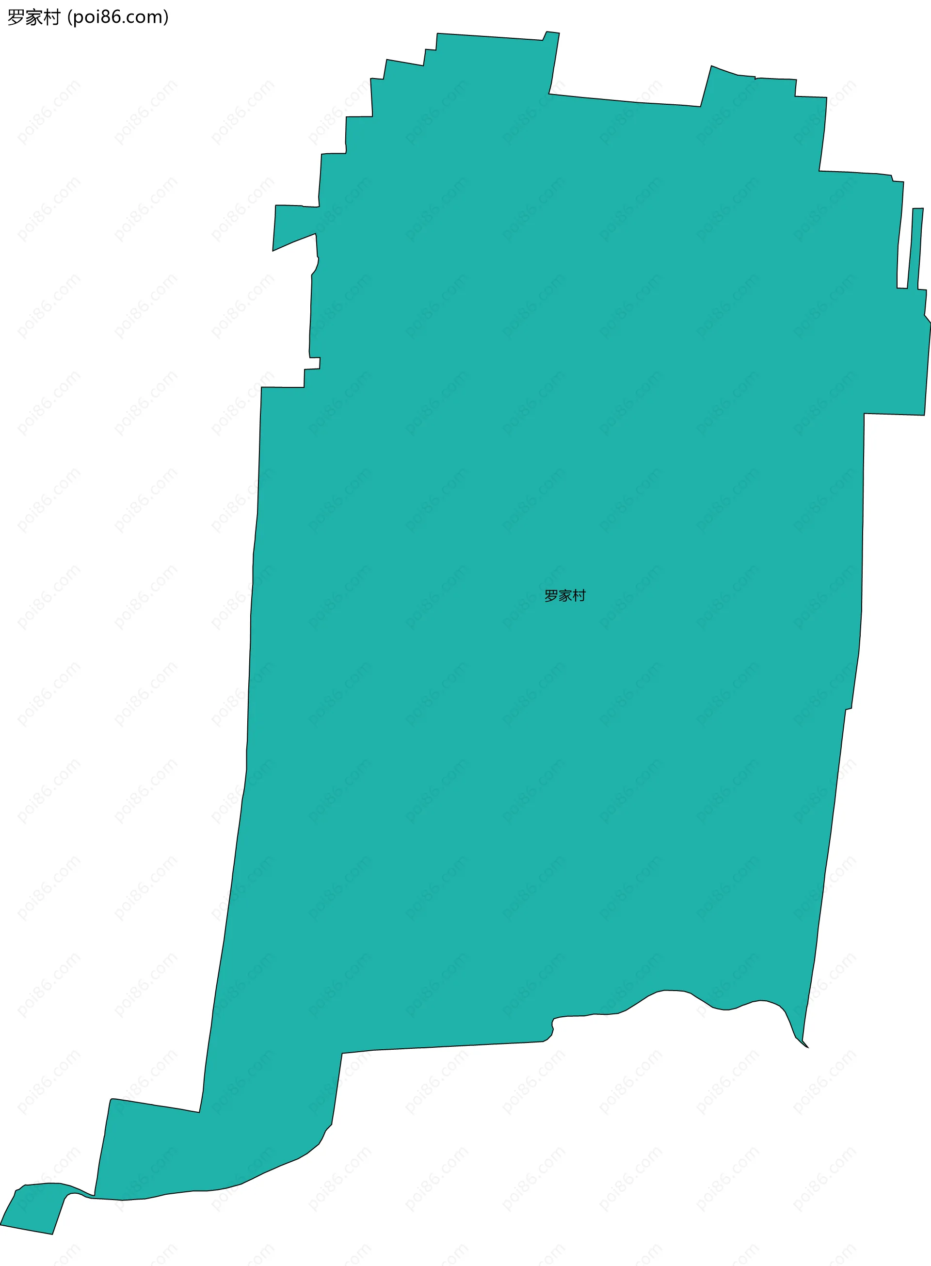罗家村边界地图