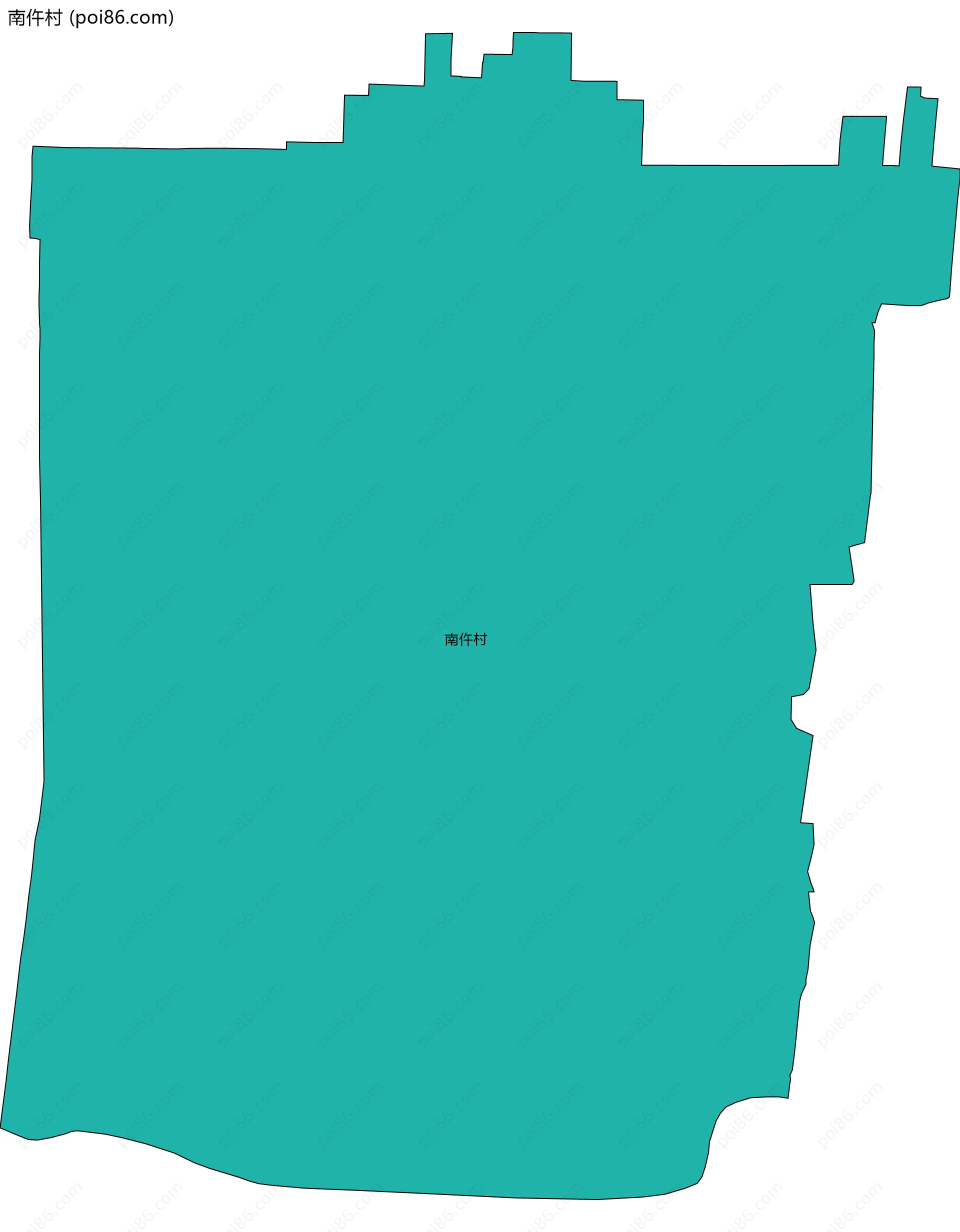 南仵村边界地图