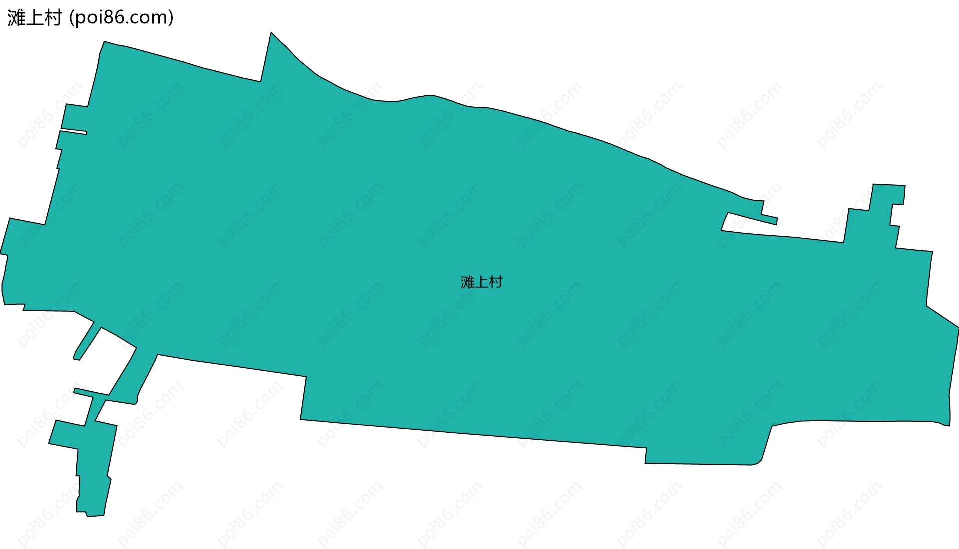 滩上村边界地图