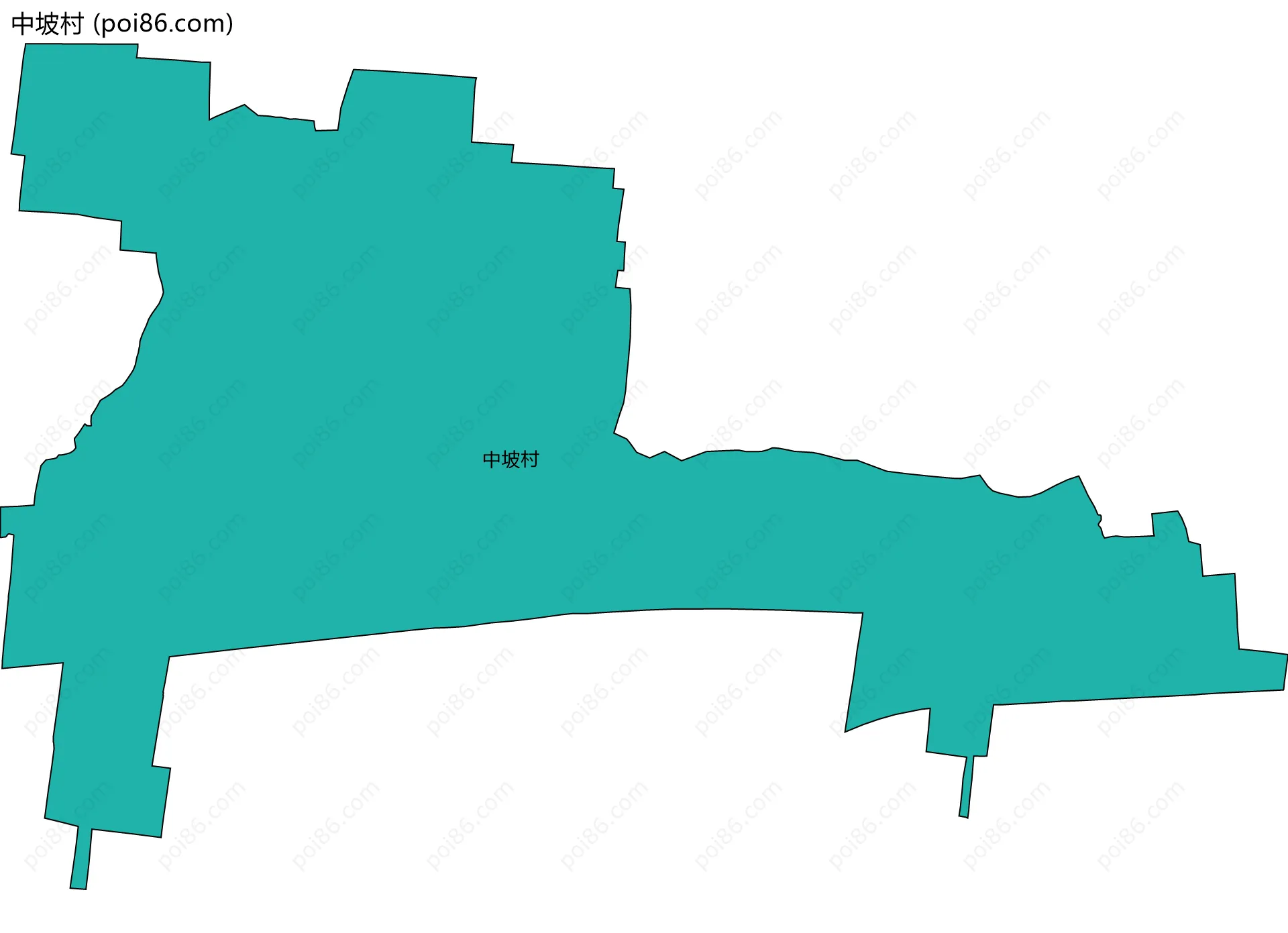中坡村边界地图