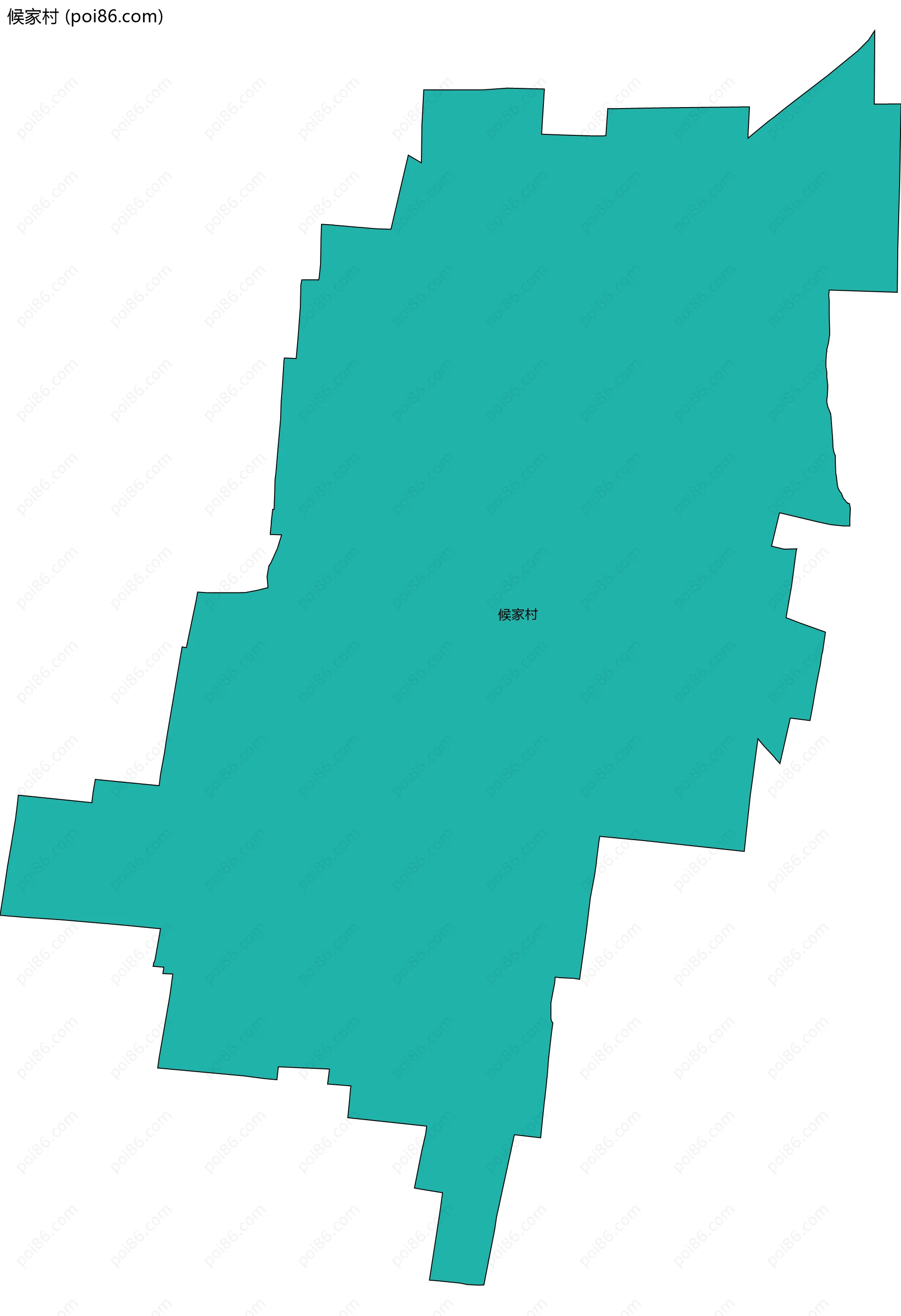 候家村边界地图