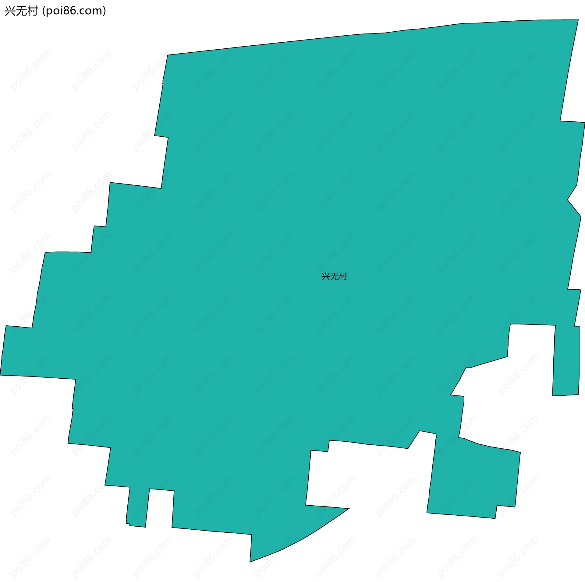 兴无村边界地图