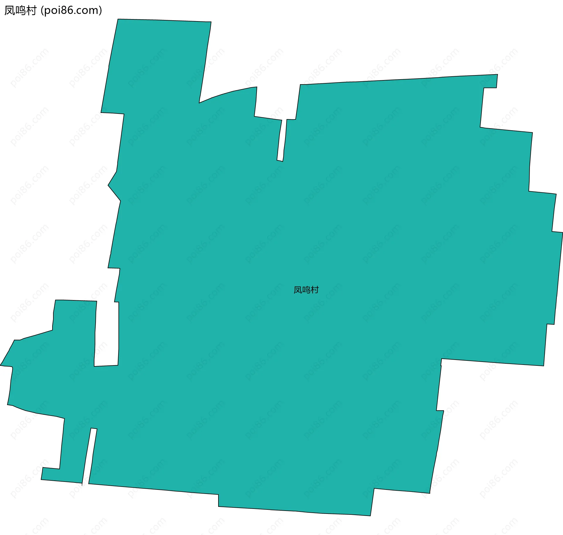 凤鸣村边界地图