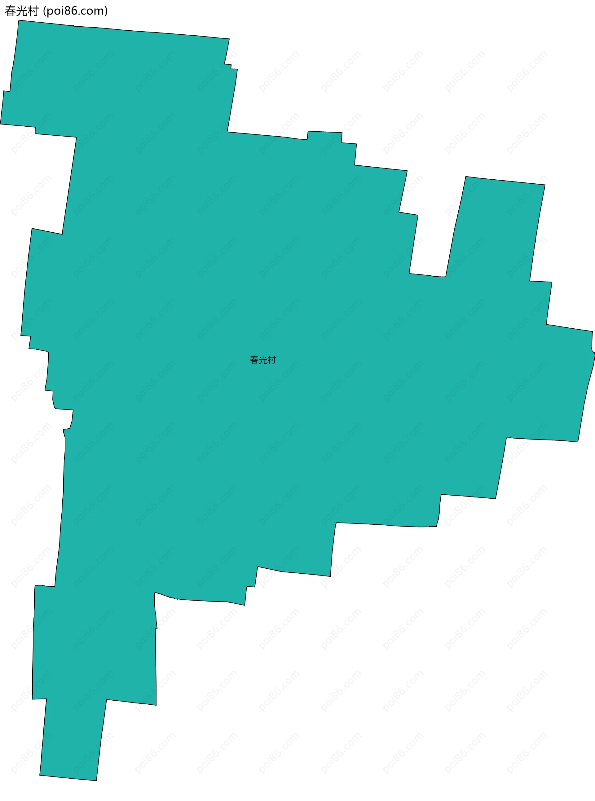 春光村边界地图