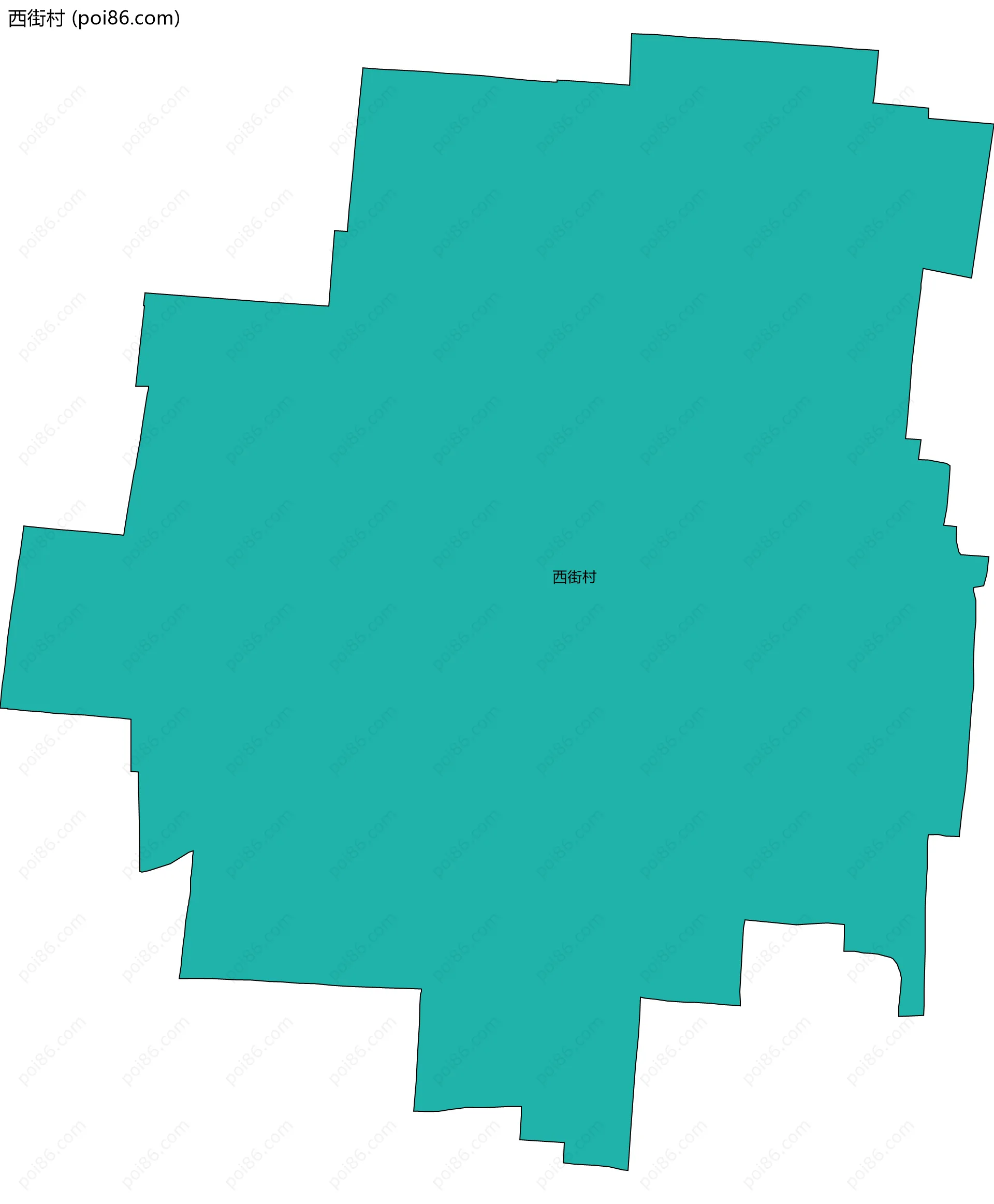 西街村边界地图