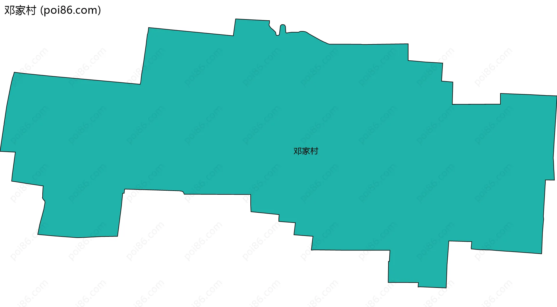 邓家村边界地图