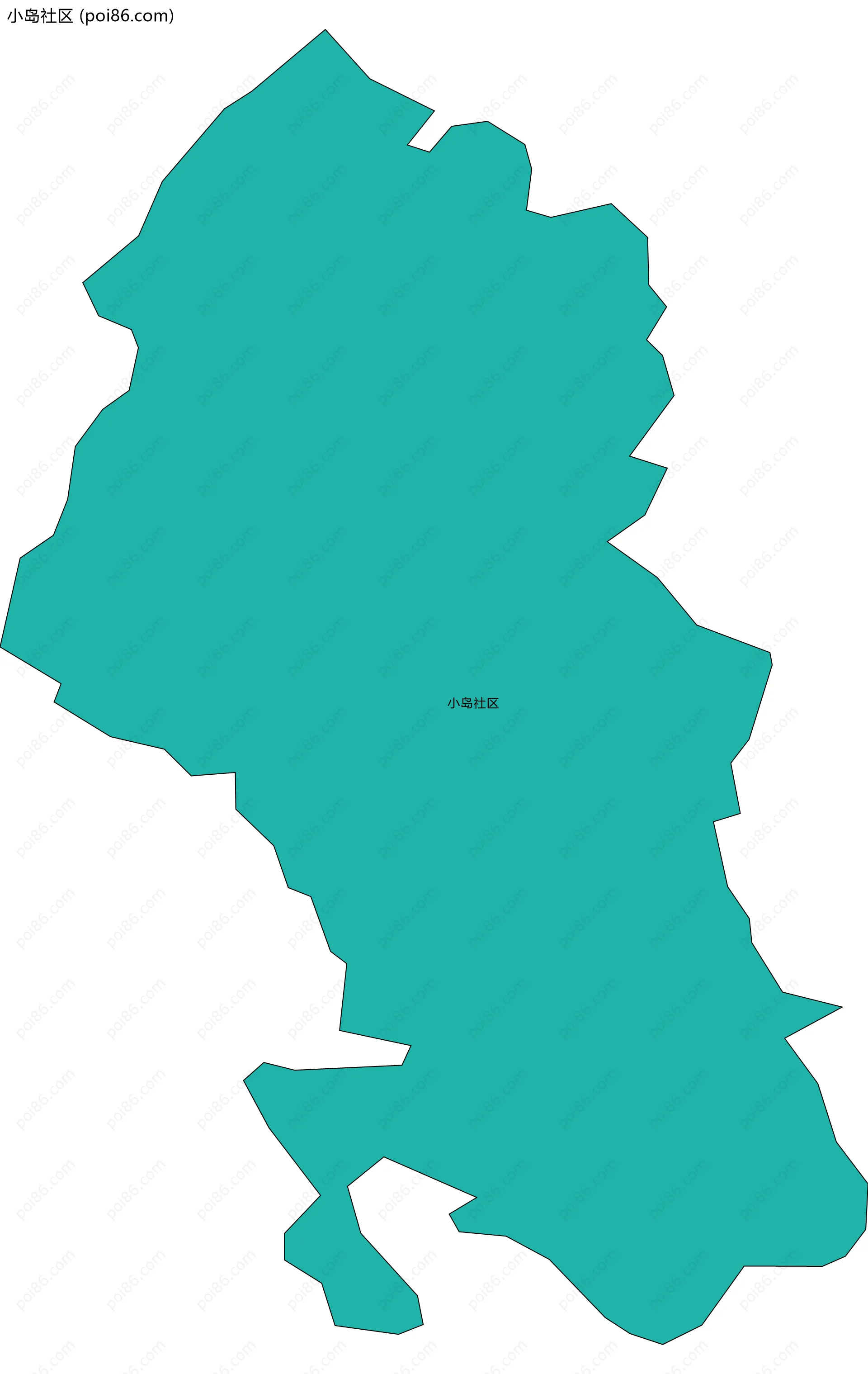 小岛社区边界地图