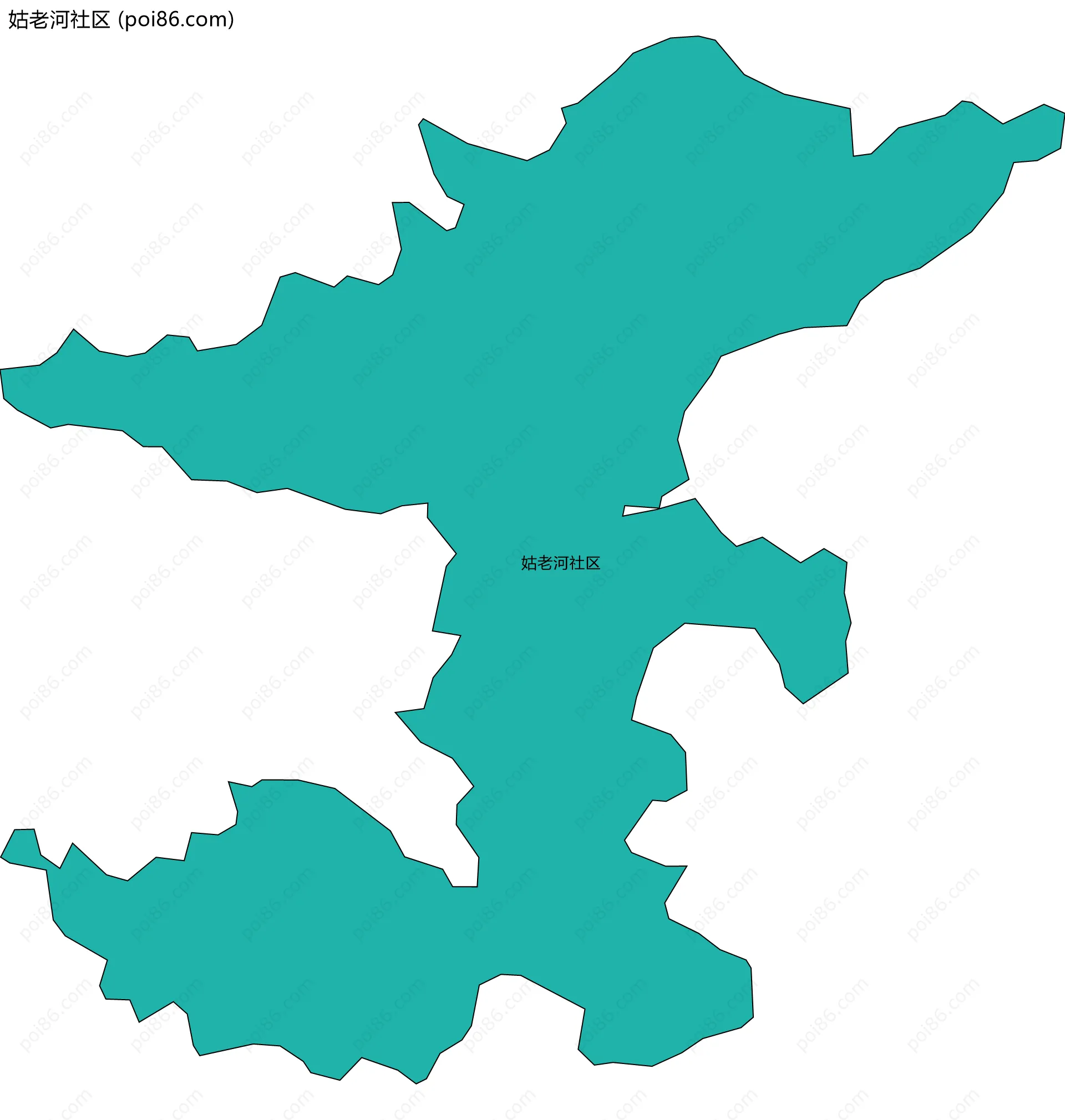 姑老河社区边界地图