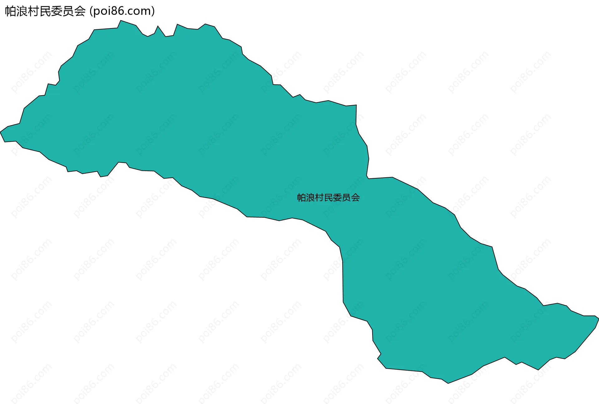 帕浪村民委员会边界地图