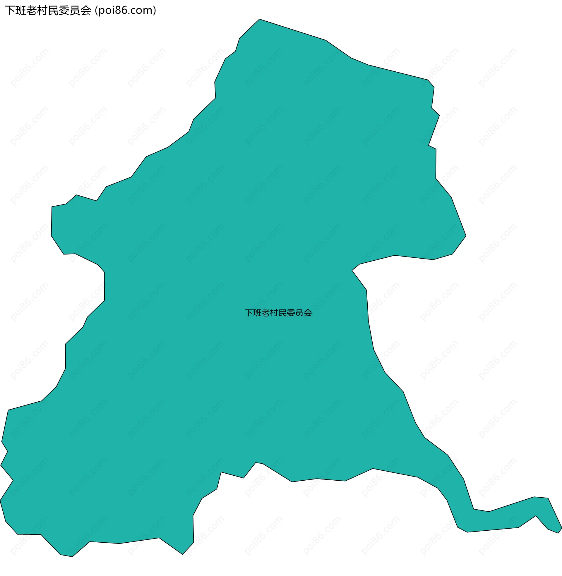 下班老村民委员会边界地图