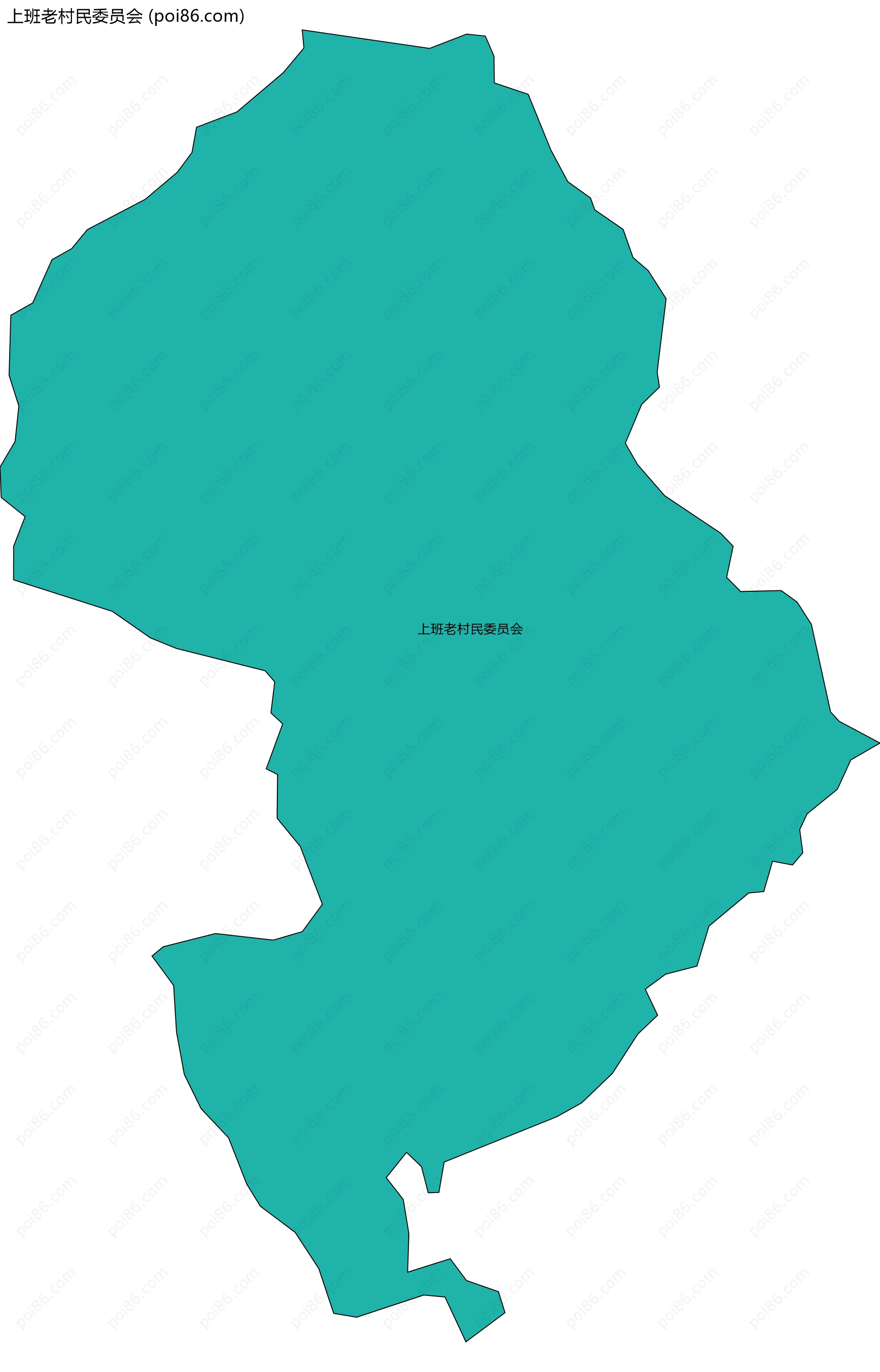 上班老村民委员会边界地图